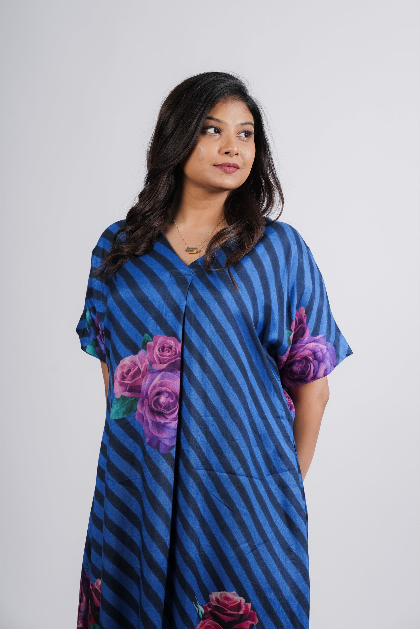 Abigail Dress- Blue stripes