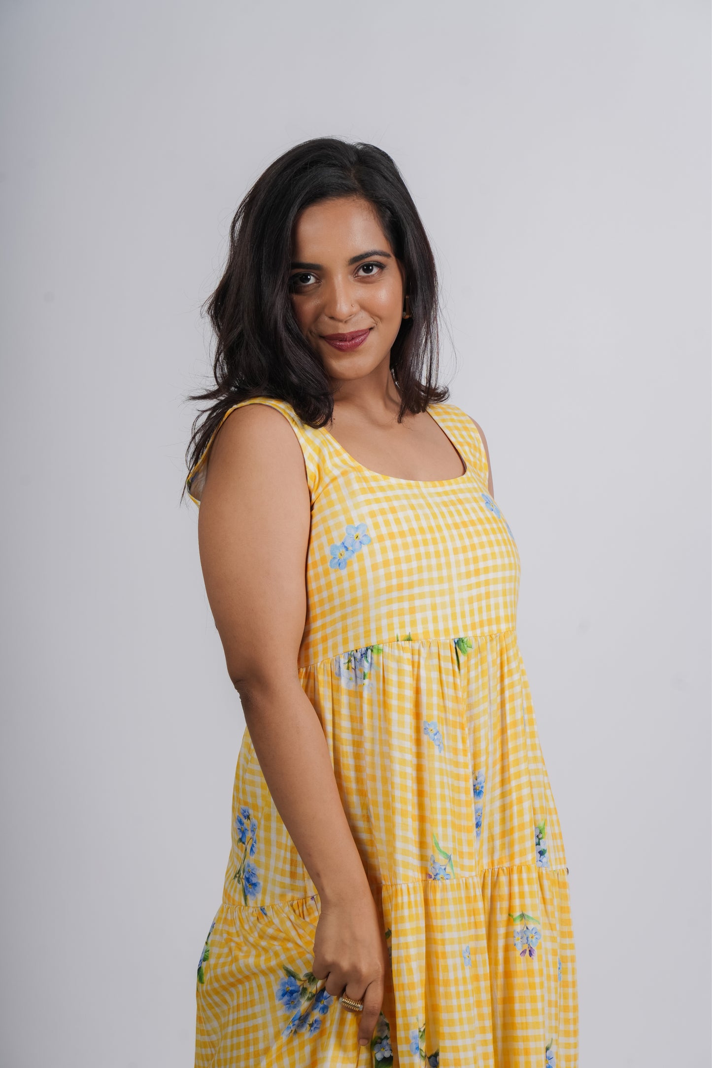 Daisy Dress- Yellow Print