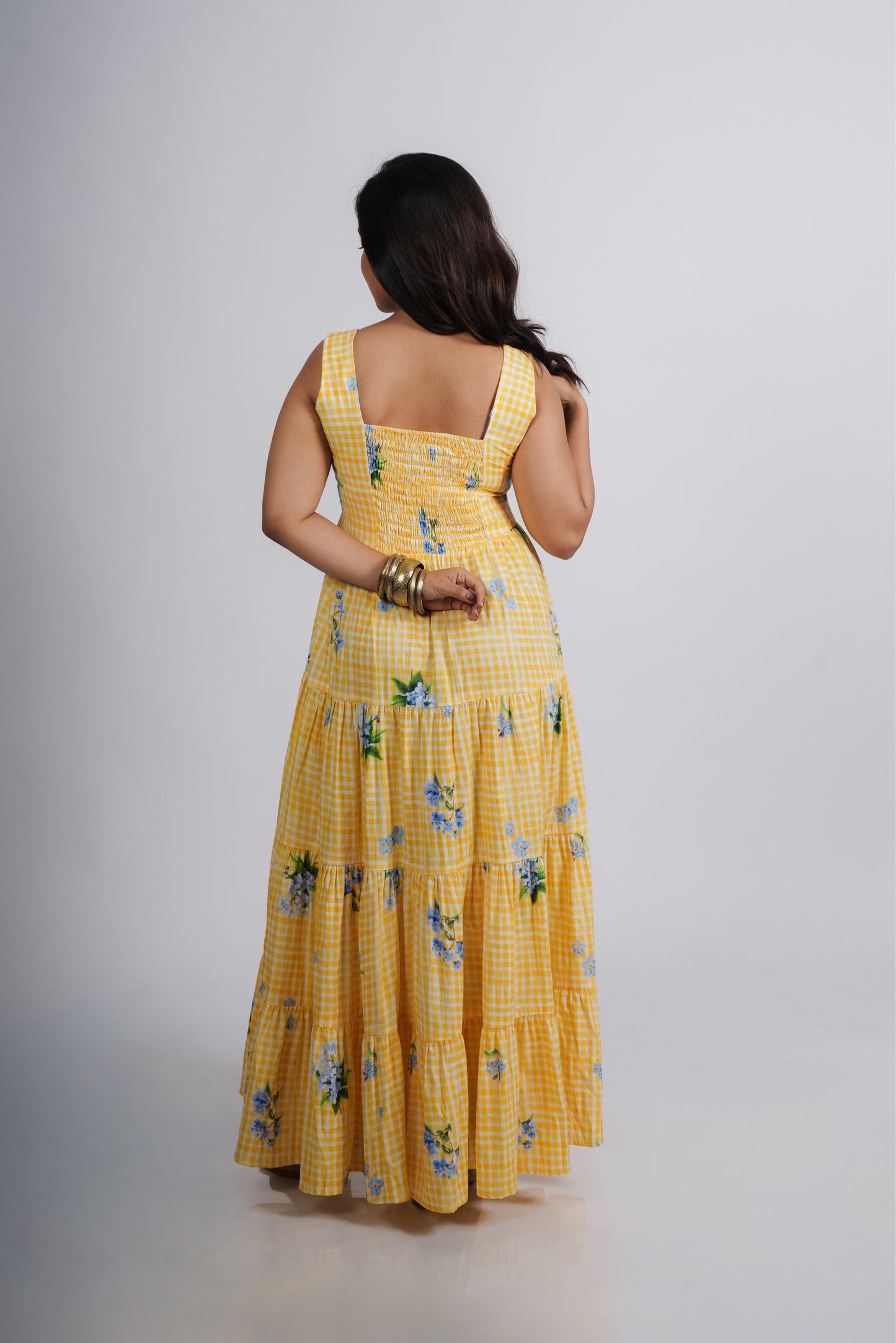 Daisy Dress- Yellow Print