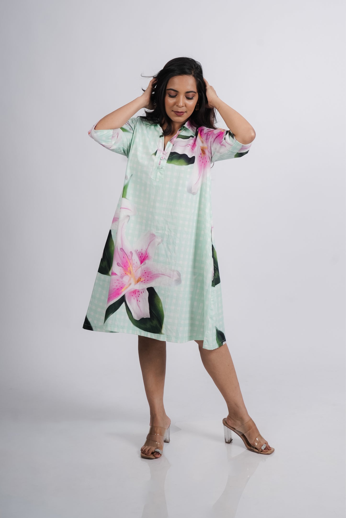 Dany Dress- Mint Print