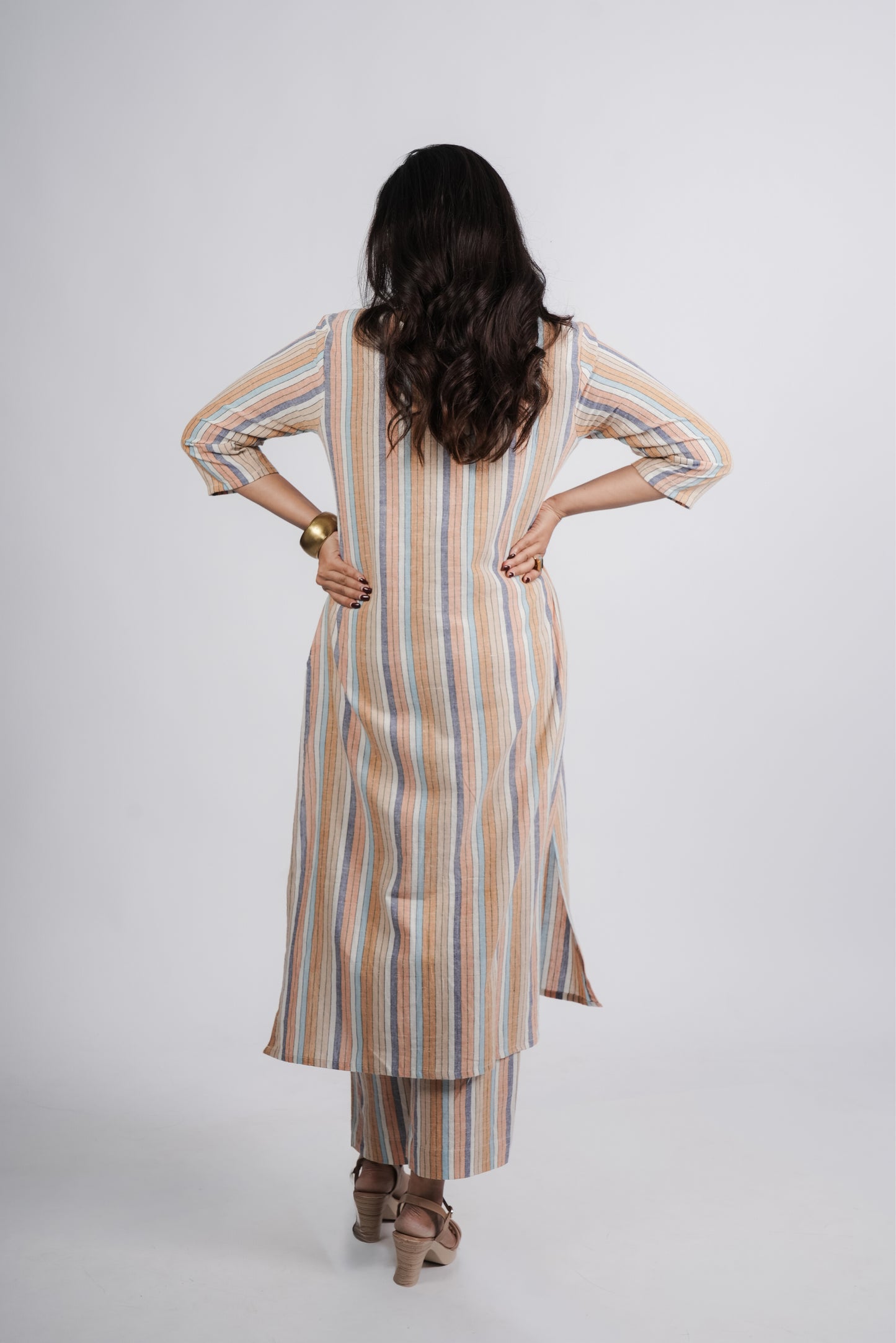 Janet Tunic in Handwoven Stripes