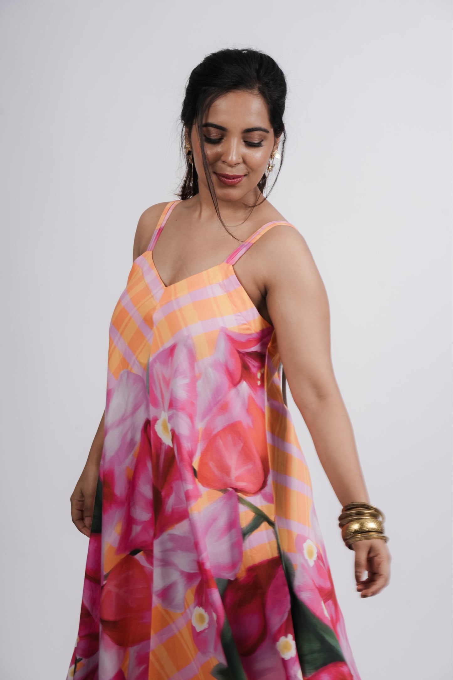 Juliet Dress- Orange Print