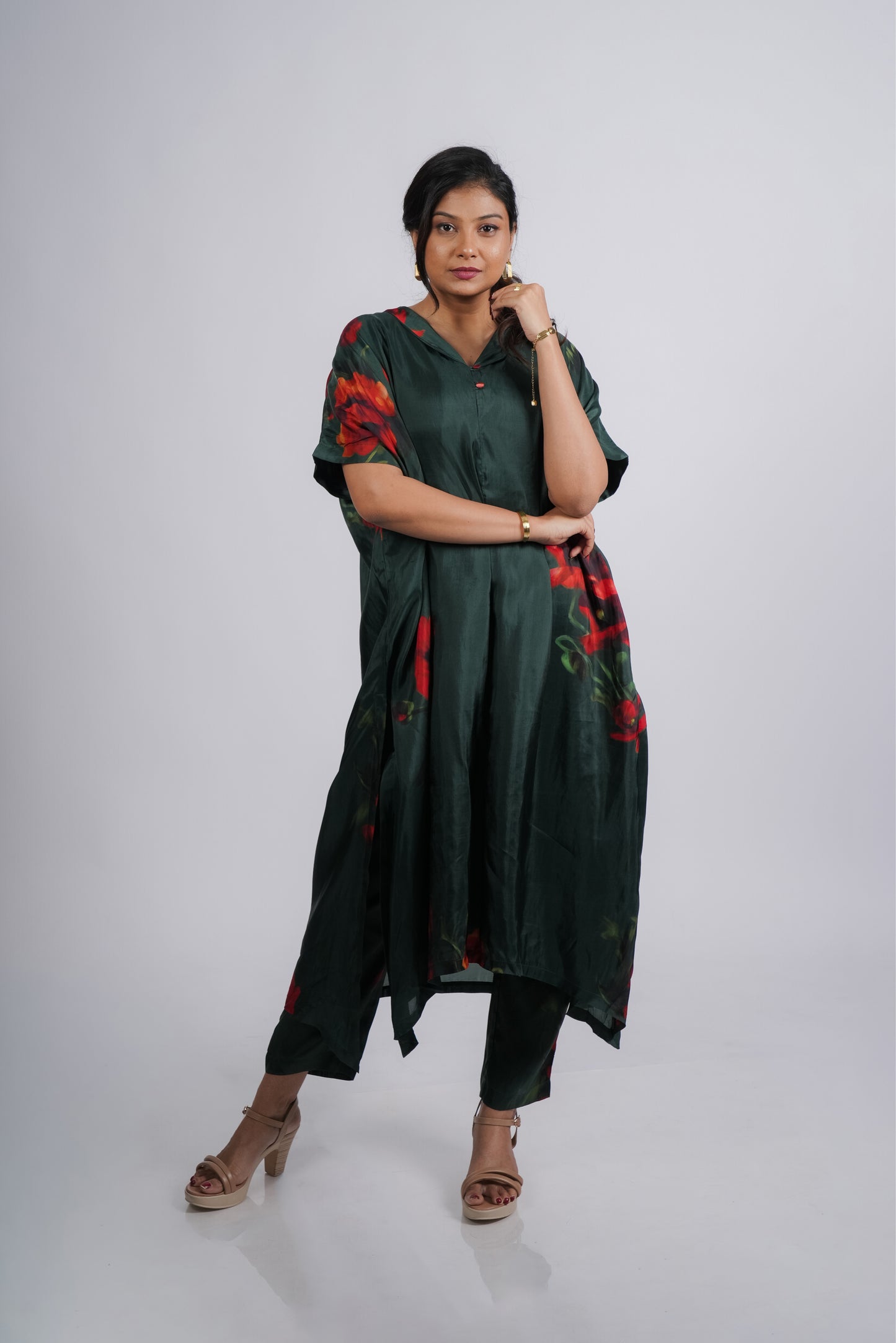 Mona Kaftan- Green Print