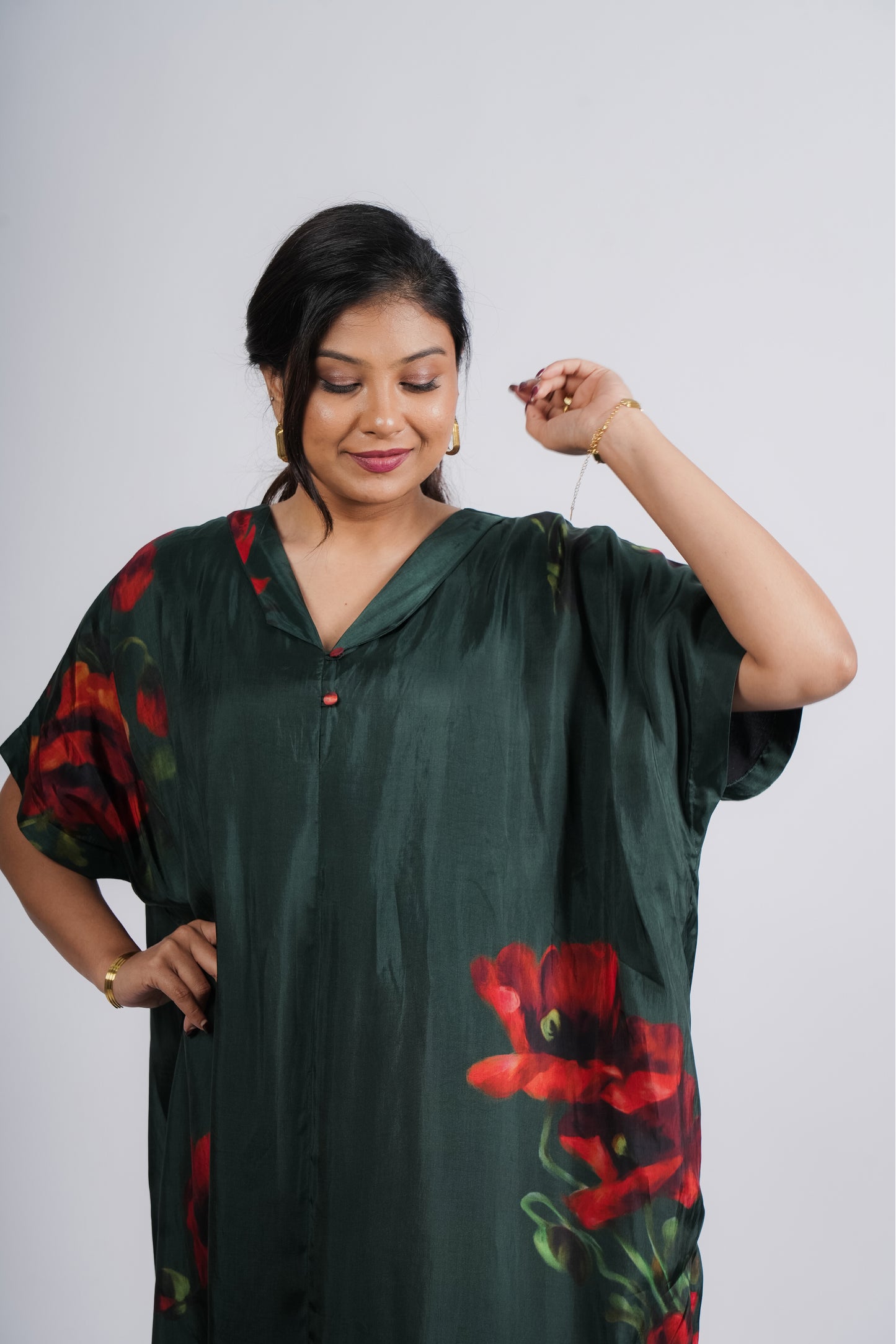 Mona Kaftan- Green Print