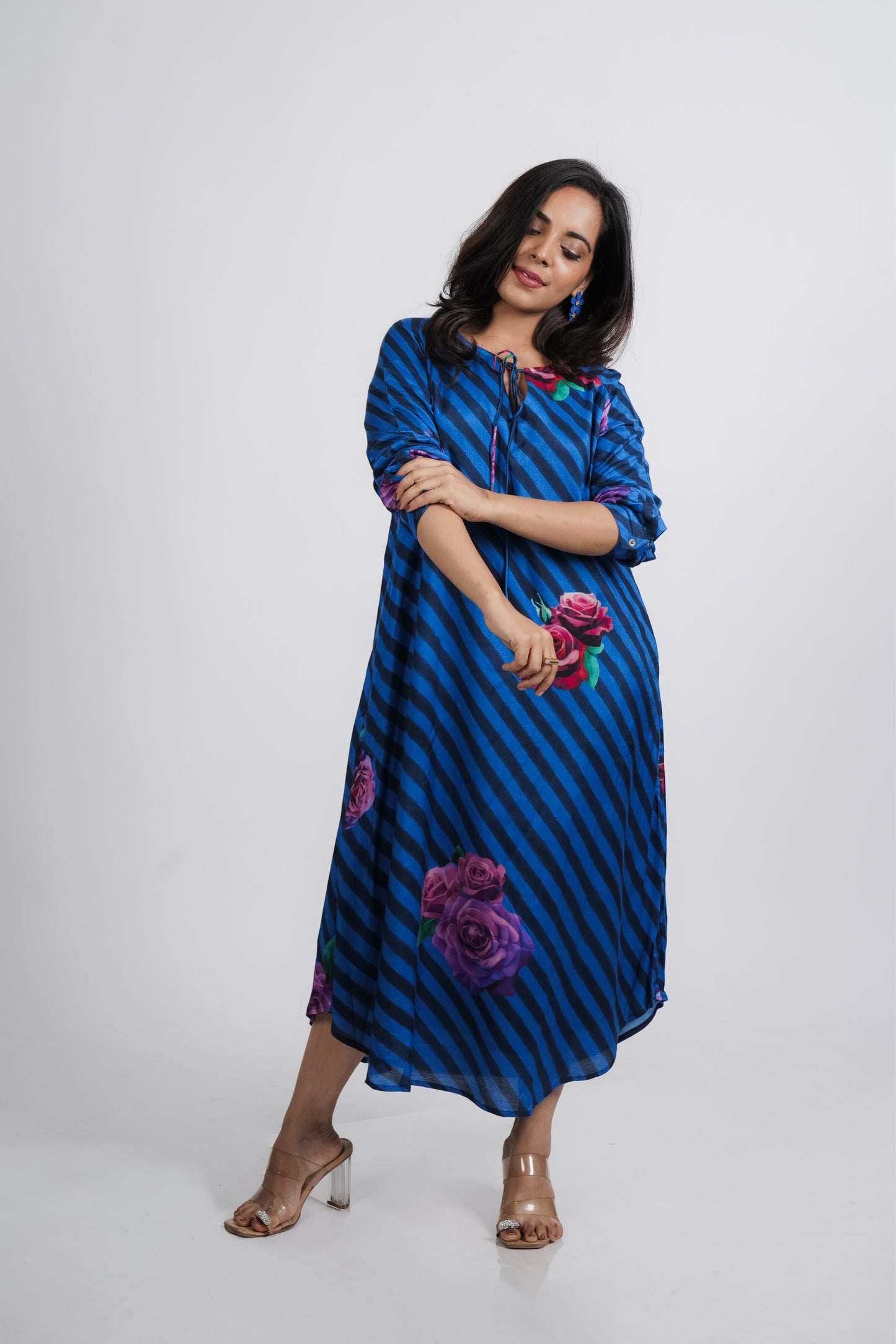 Olivia Dress- Blue Print