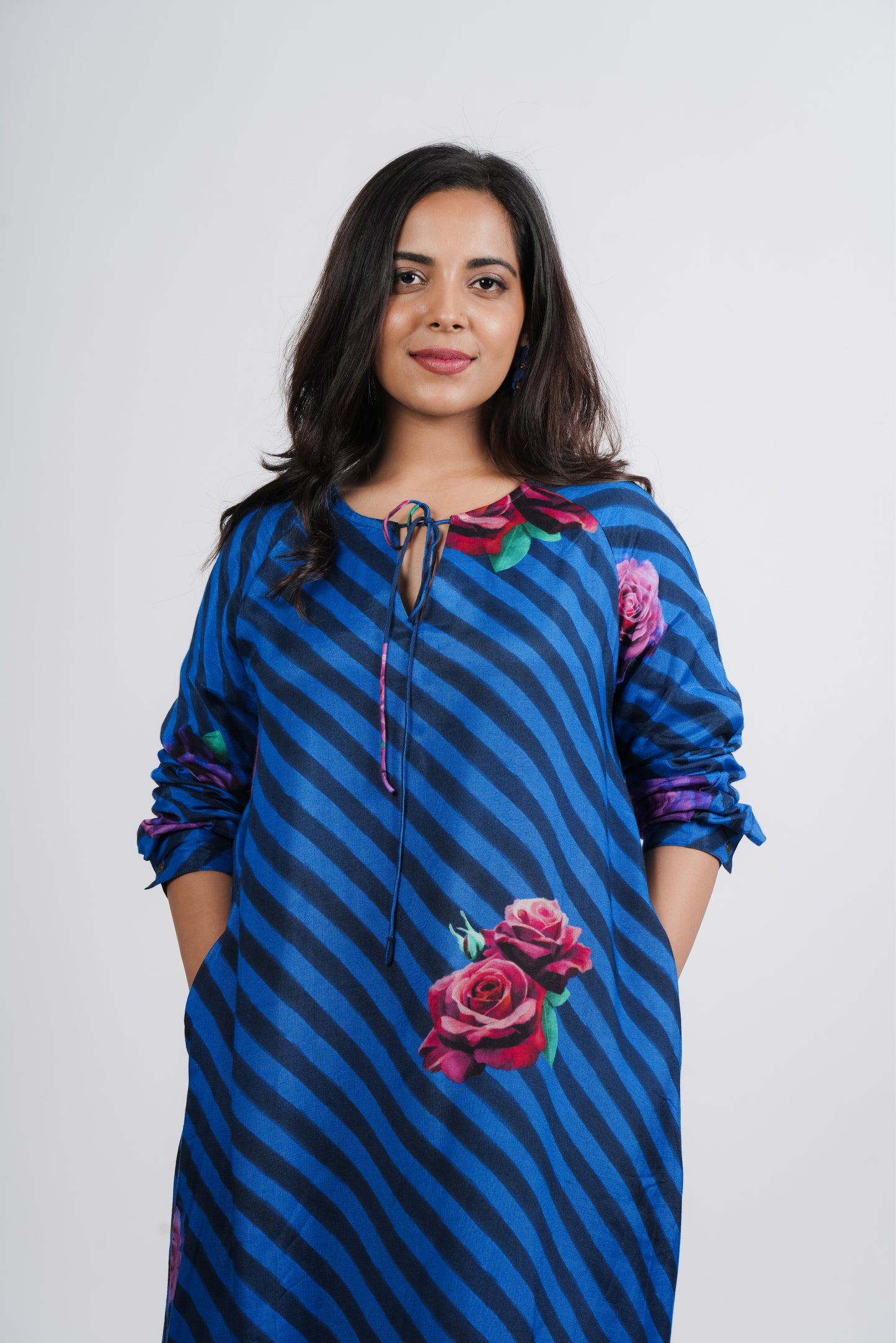 Olivia Dress- Blue Print