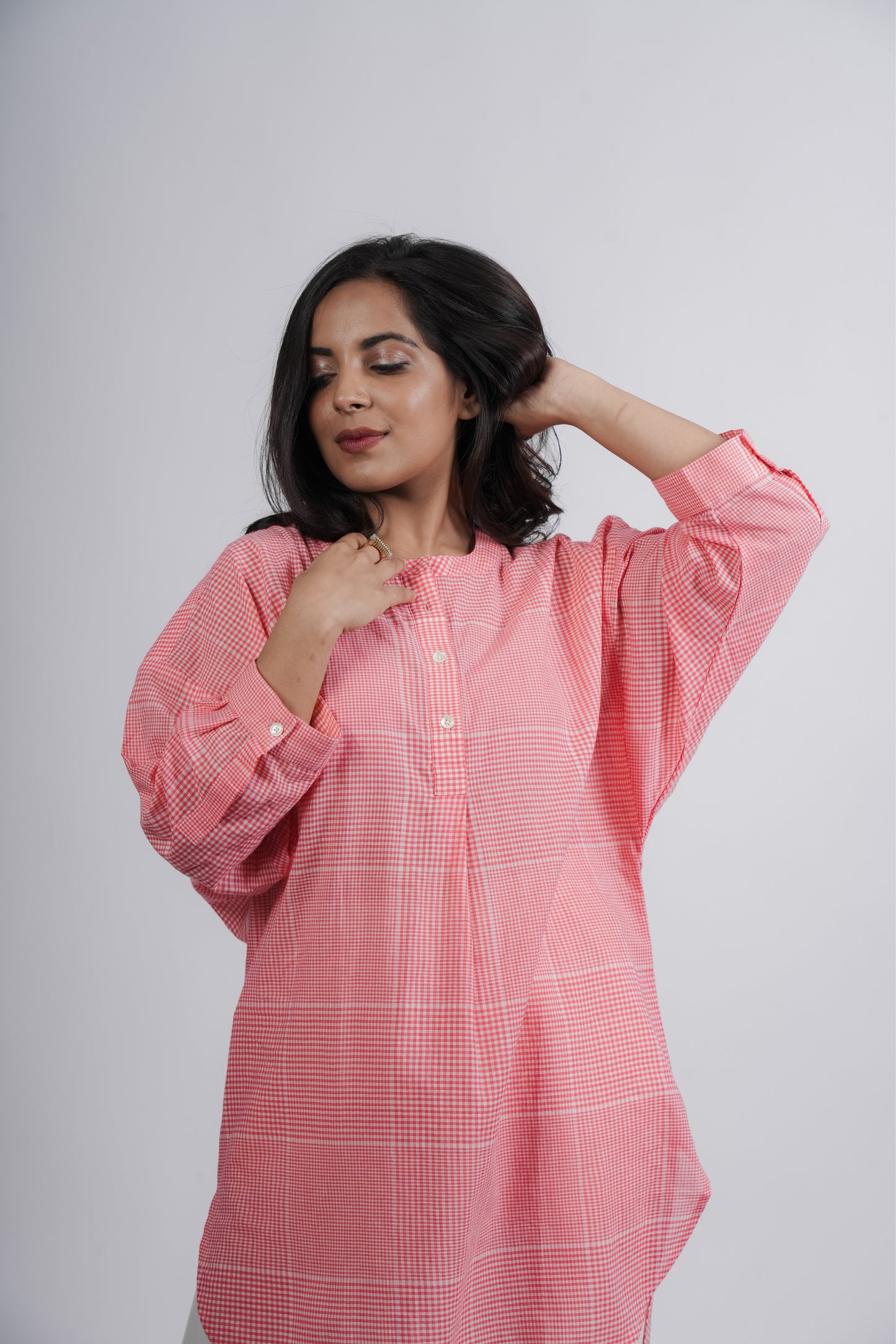 Reuben Tunic in Handwoven Checks