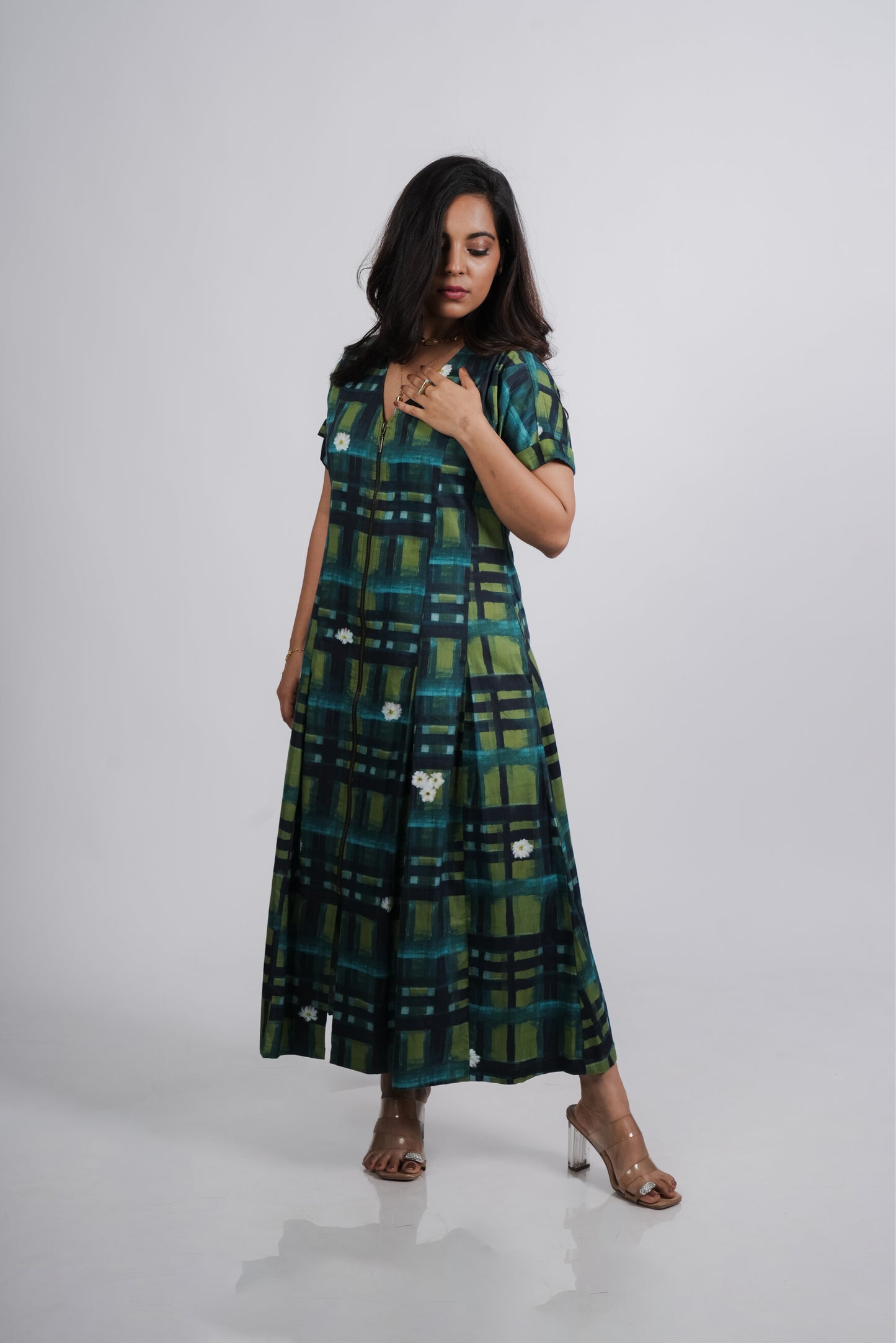 Roma Dress- Plaid Print