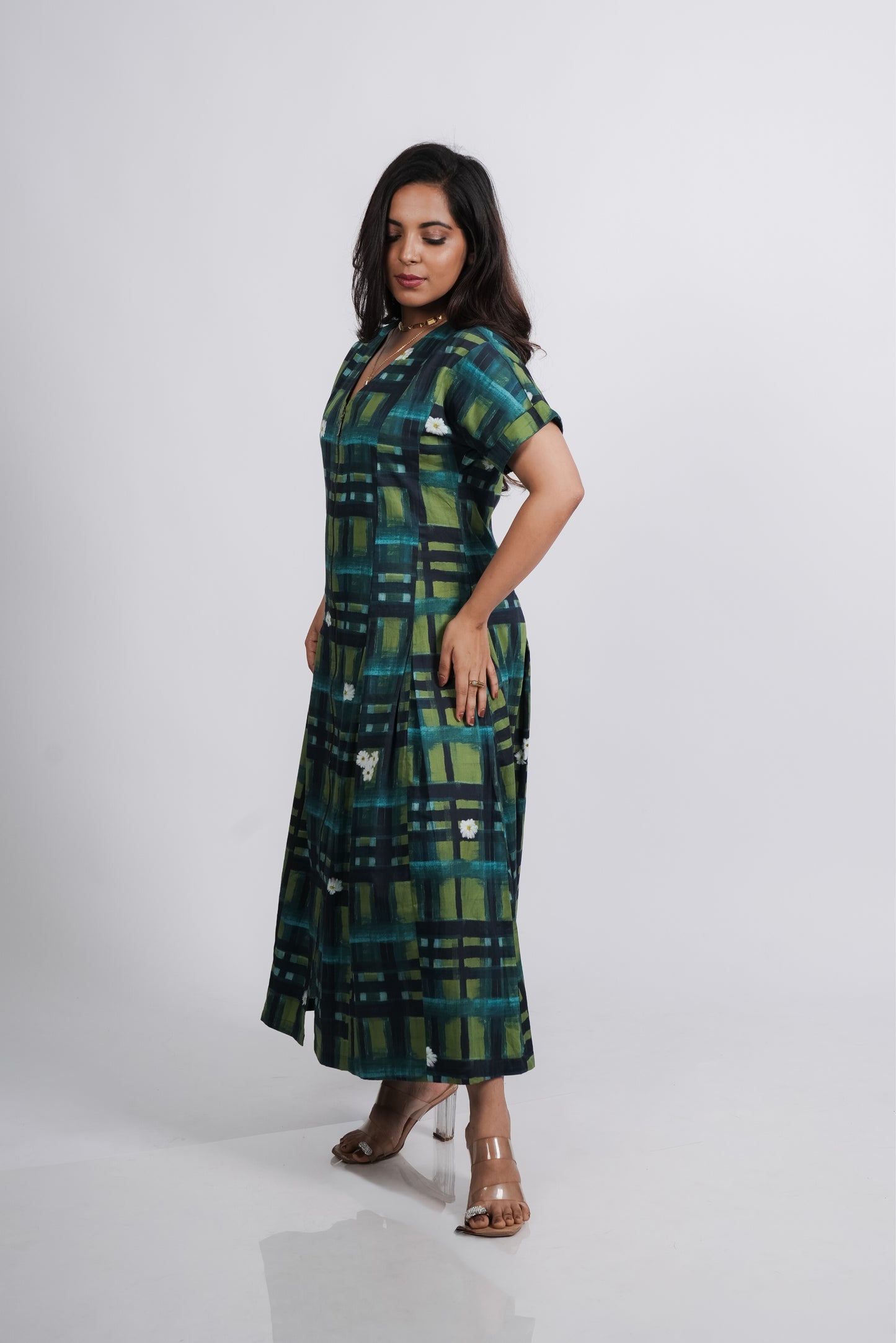Roma Dress- Plaid Print