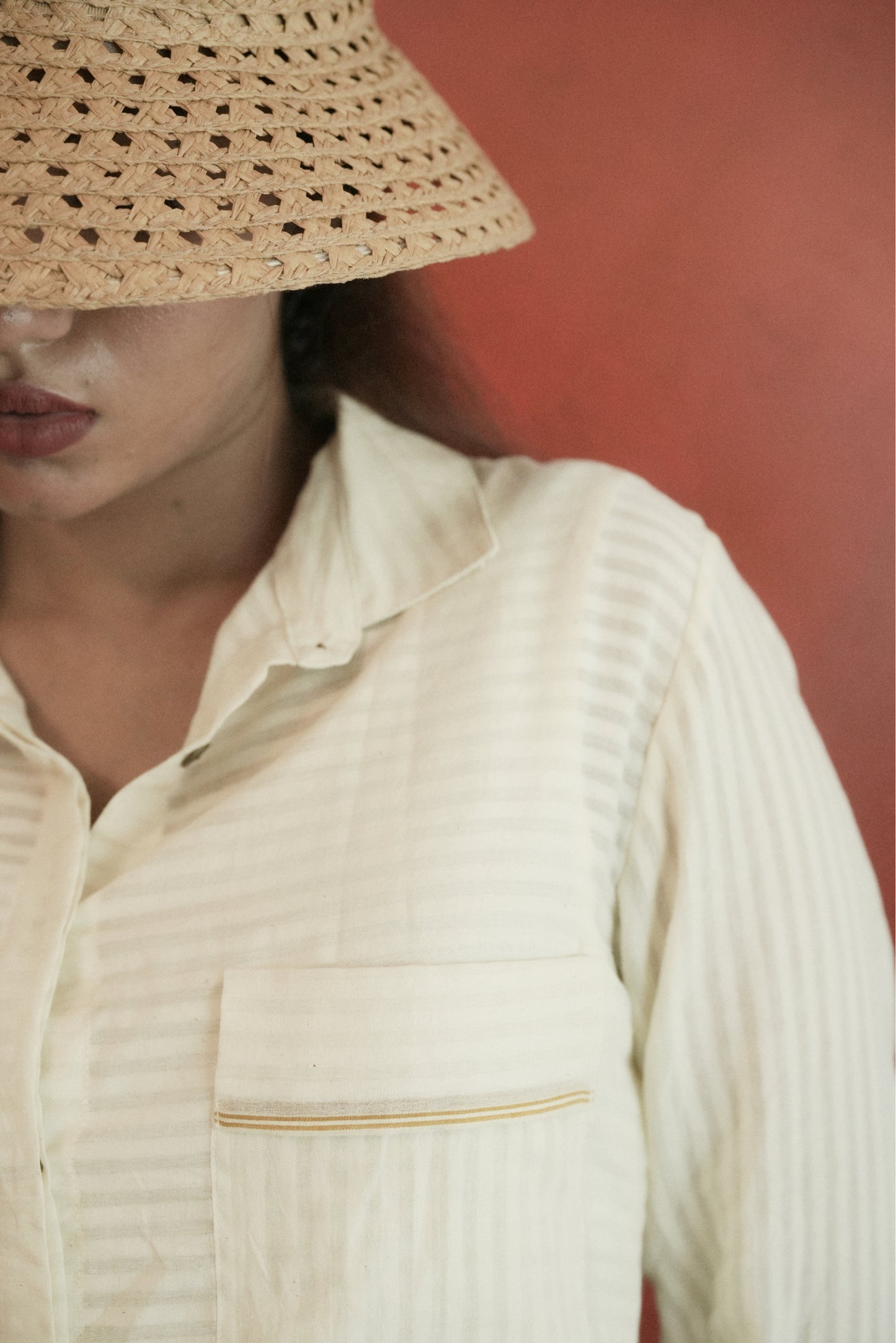 Handwoven Emma Shirt- Offwhite