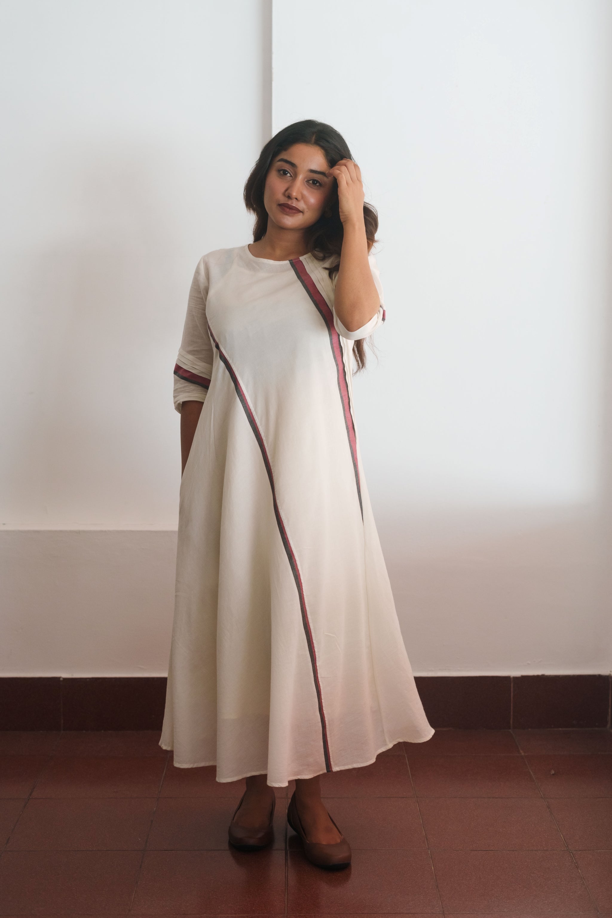 Red Striped Nora Dress