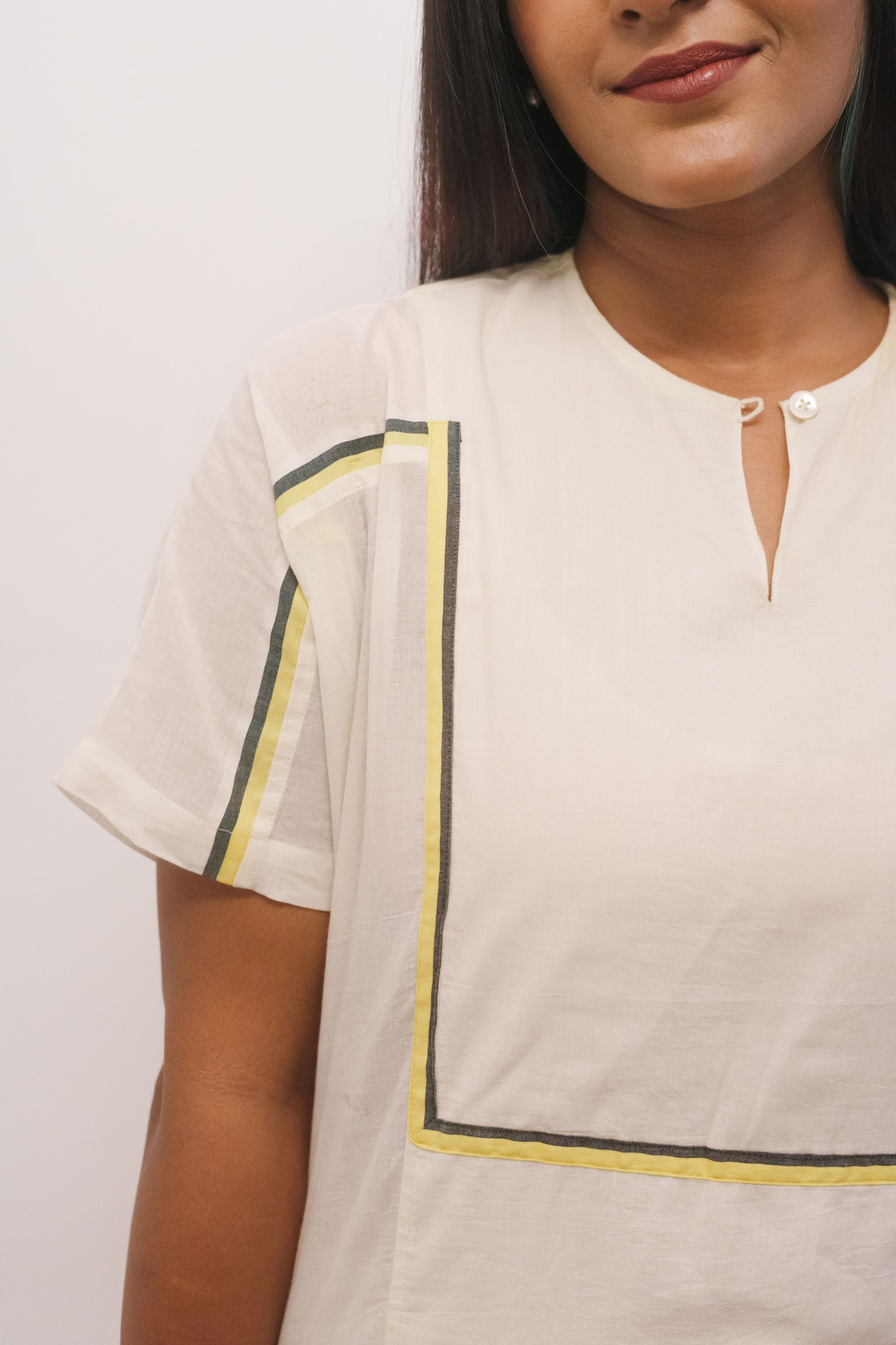 Yellow Striped Colene Tunic