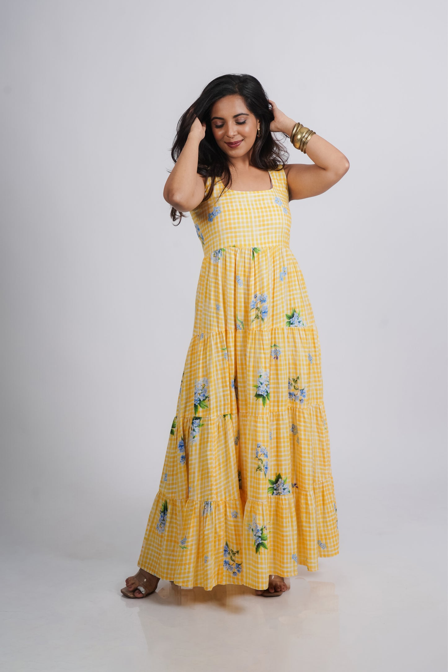 Daisy Dress- Yellow Print