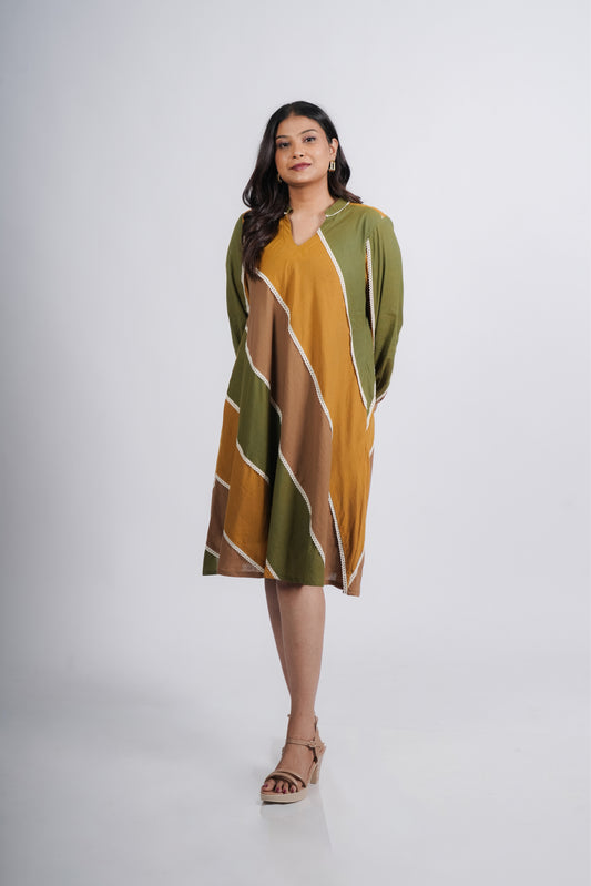Dany Dress- Multi Stripes
