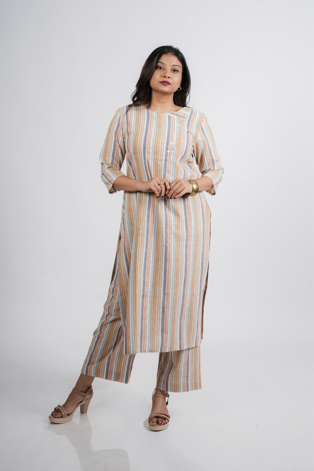 Janet Tunic in Handwoven Stripes