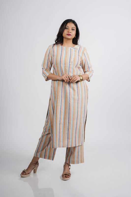 Janet Tunic in Handwoven Stripes