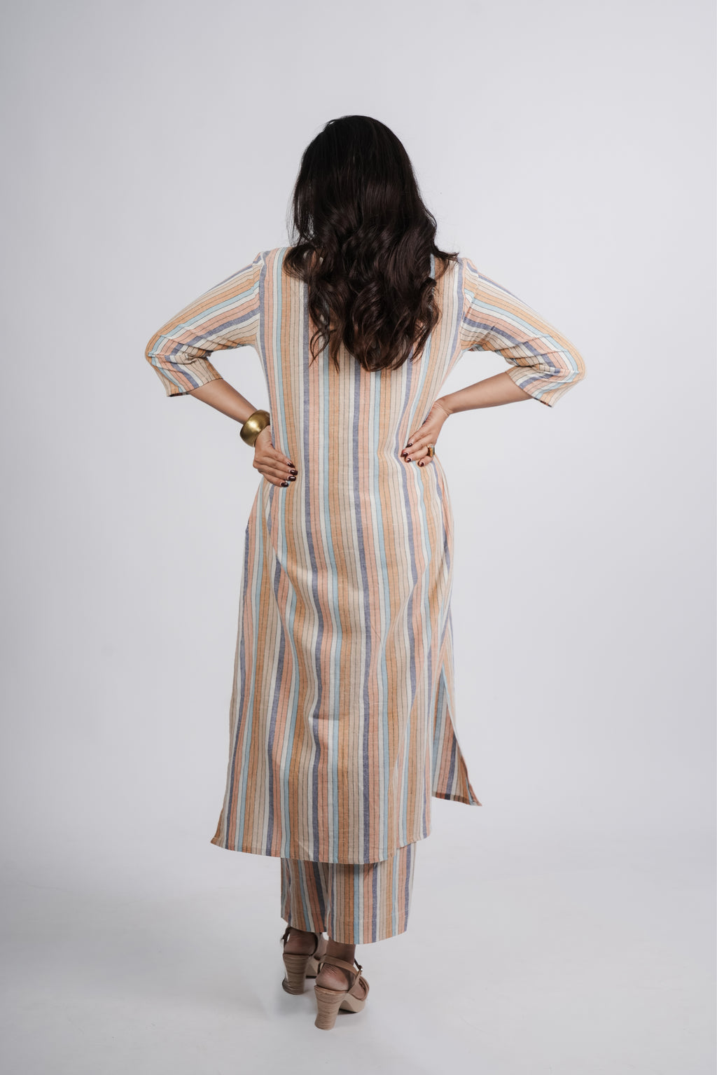 Janet Tunic in Handwoven Stripes