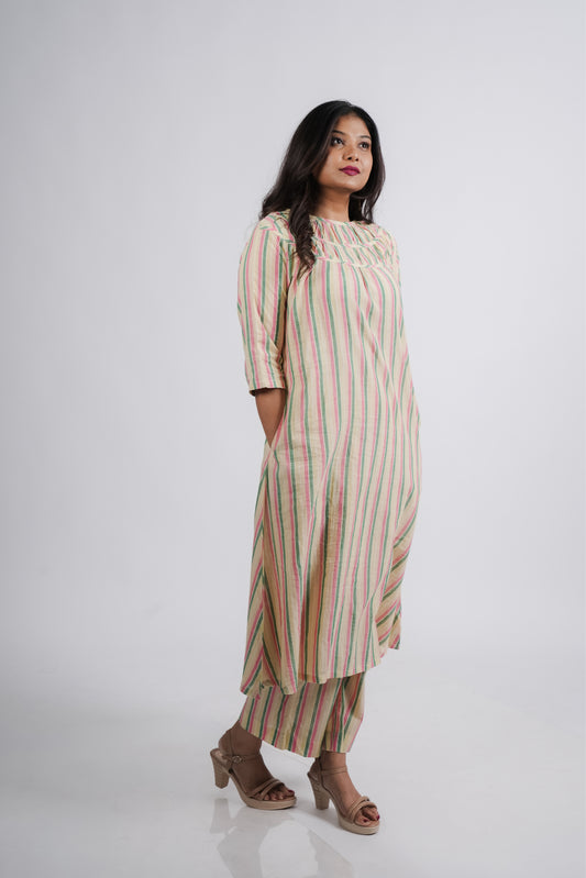 Janice Tunic in Handwoven Stripes