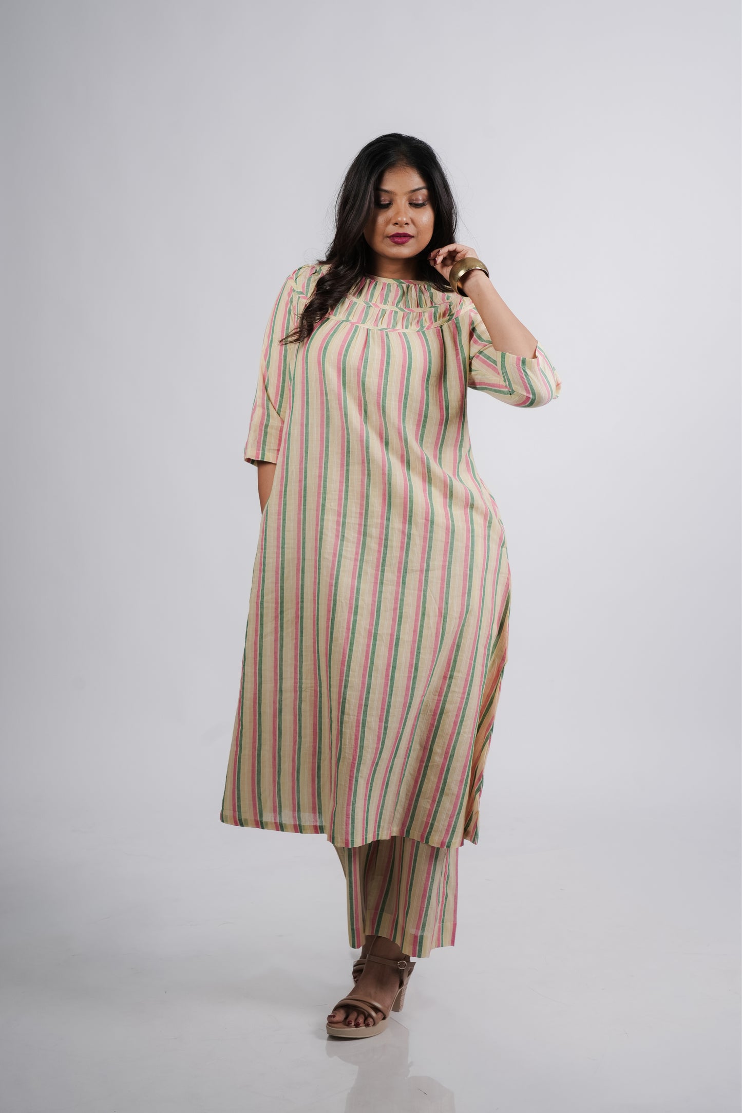 Janice Tunic in Handwoven Stripes