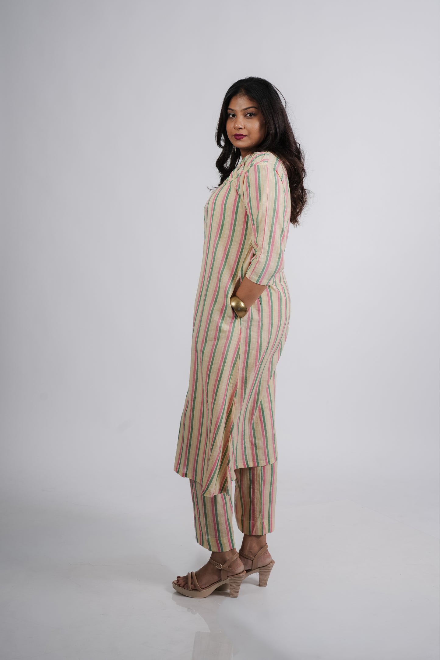 Janice Tunic in Handwoven Stripes