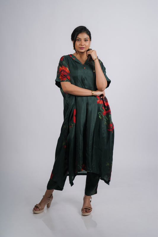 Mona Kaftan- Green Print