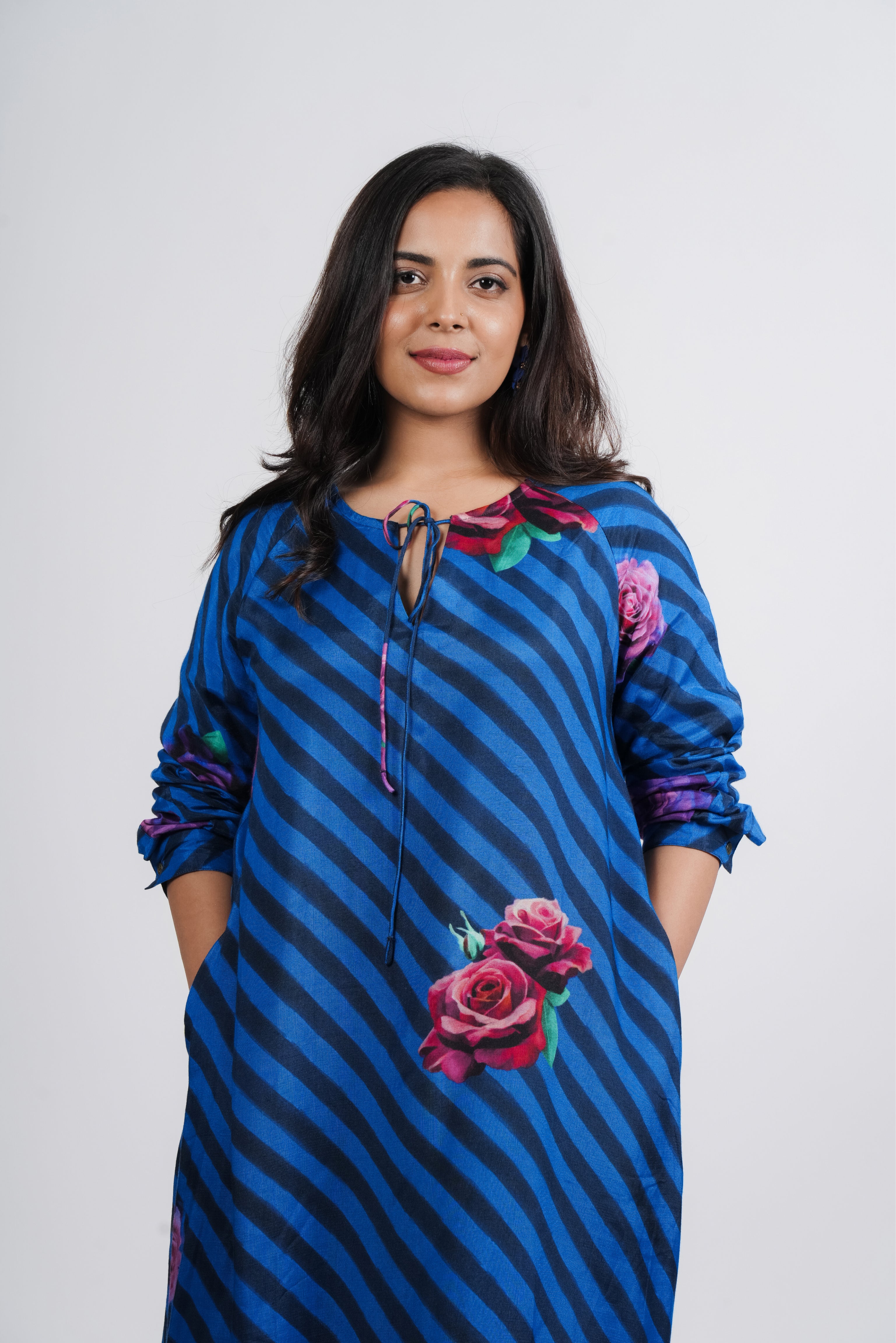 Olivia Dress- Blue Print