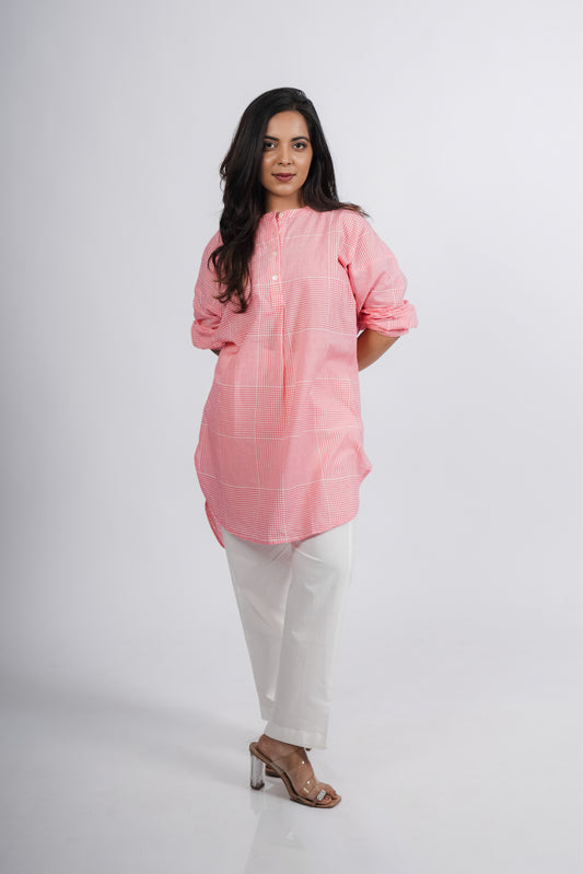 Reuben Tunic in Handwoven Checks