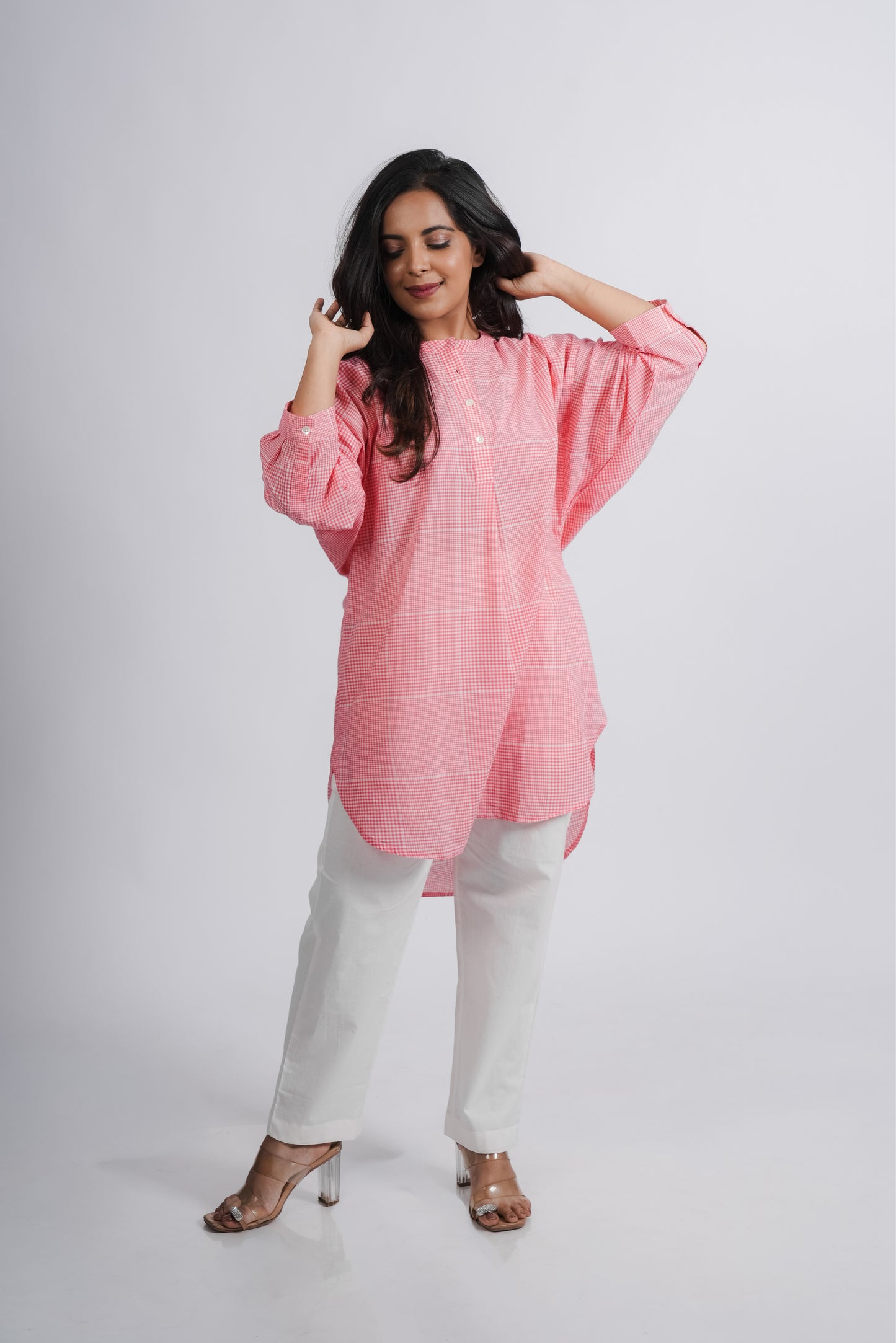 Reuben Tunic in Handwoven Checks