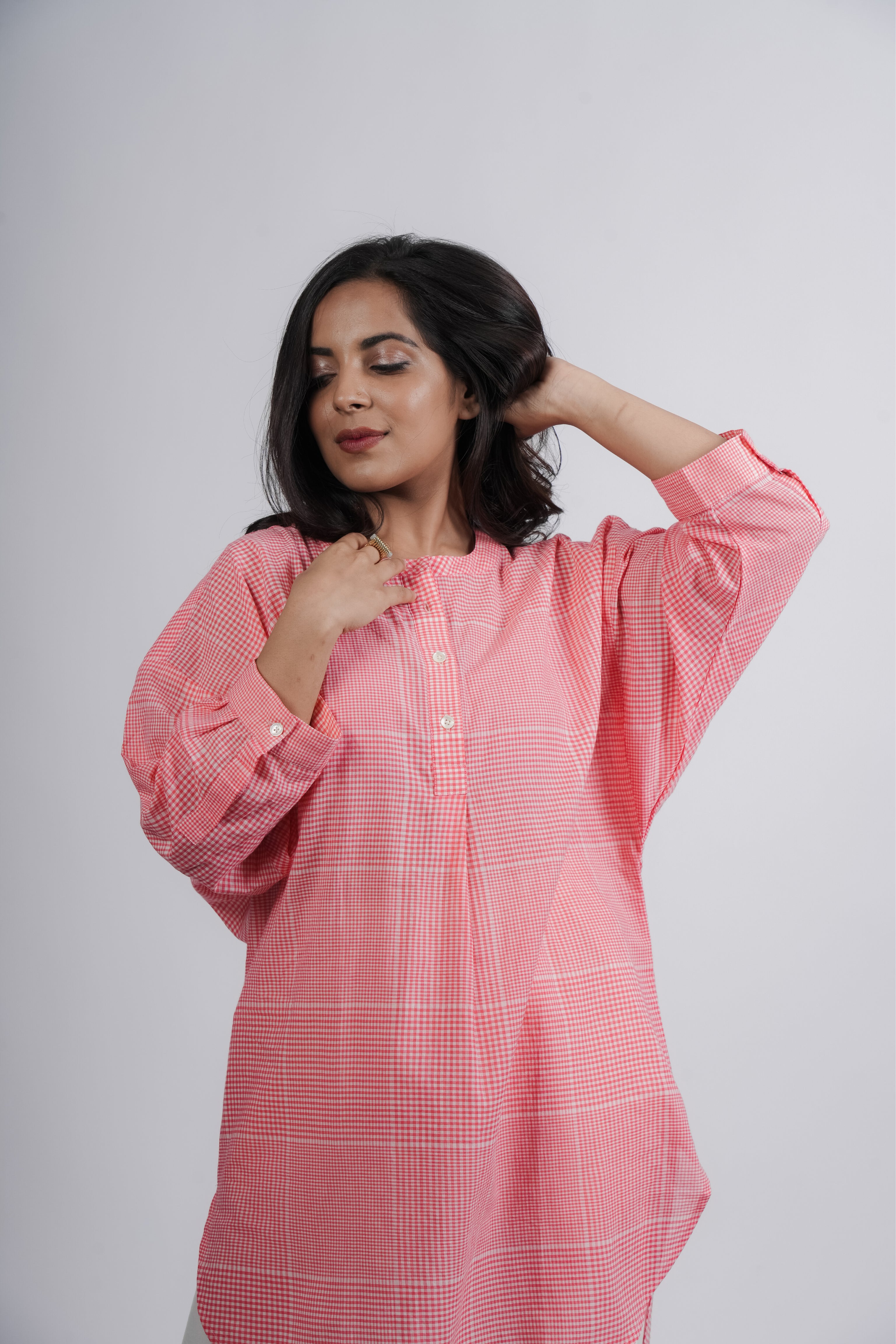 Reuben Tunic in Handwoven Checks