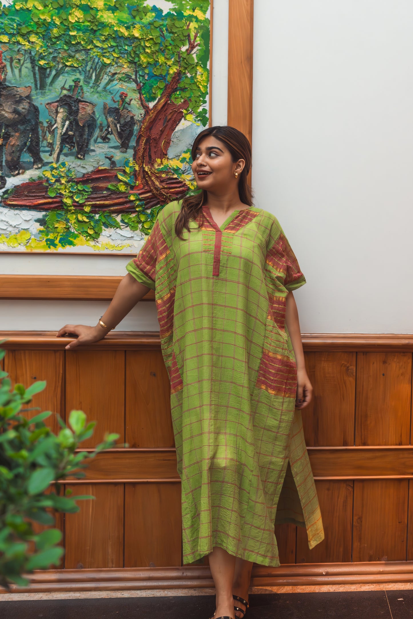 Handwoven Zari Clara Kaftan