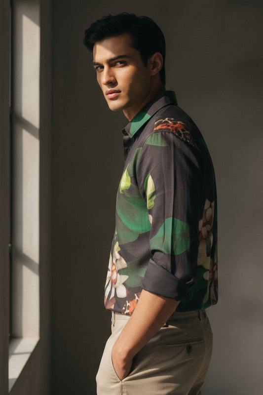Adam Shirt- Black Floral