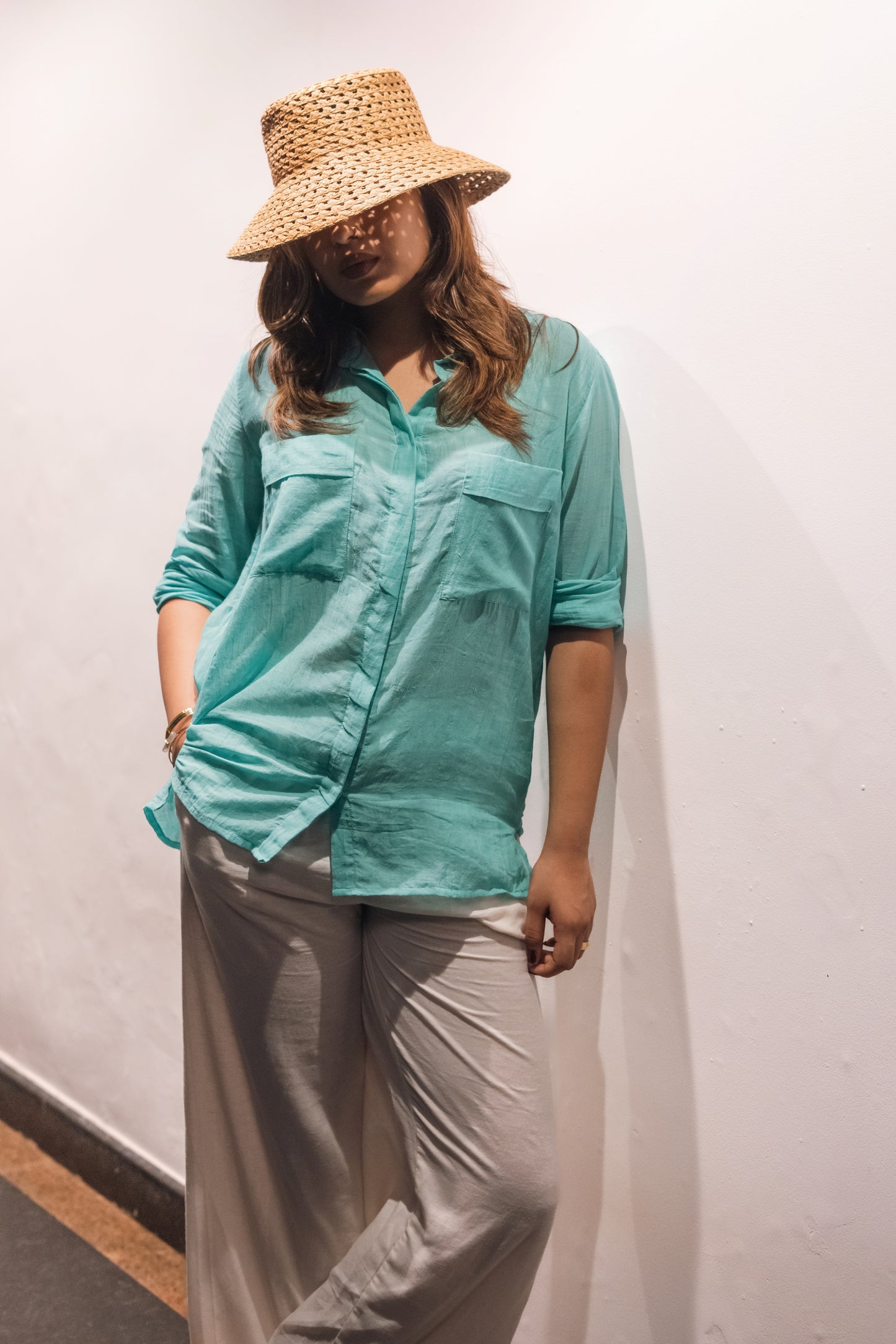 Handwoven Emma Shirt- Blue