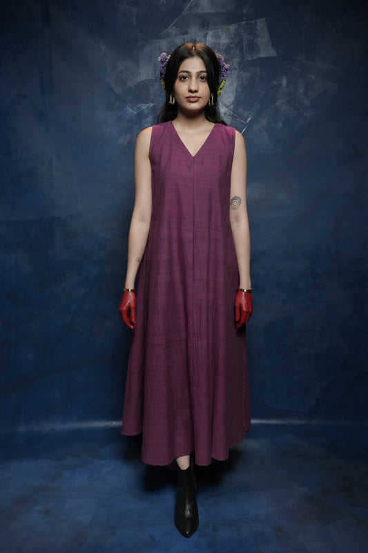 Handwoven Ruby Dress- Purple
