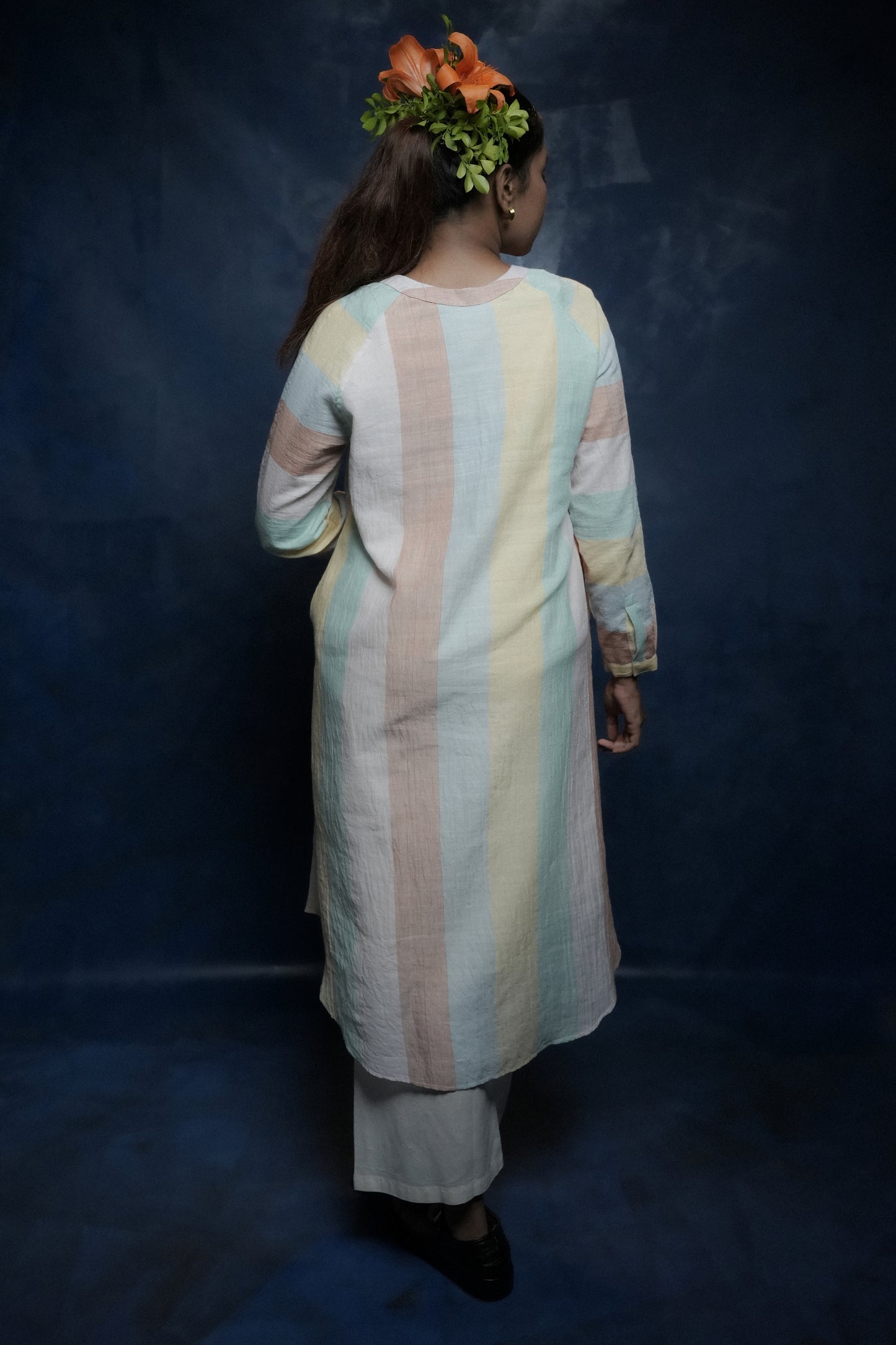 Handwoven Striped Olivia Dress