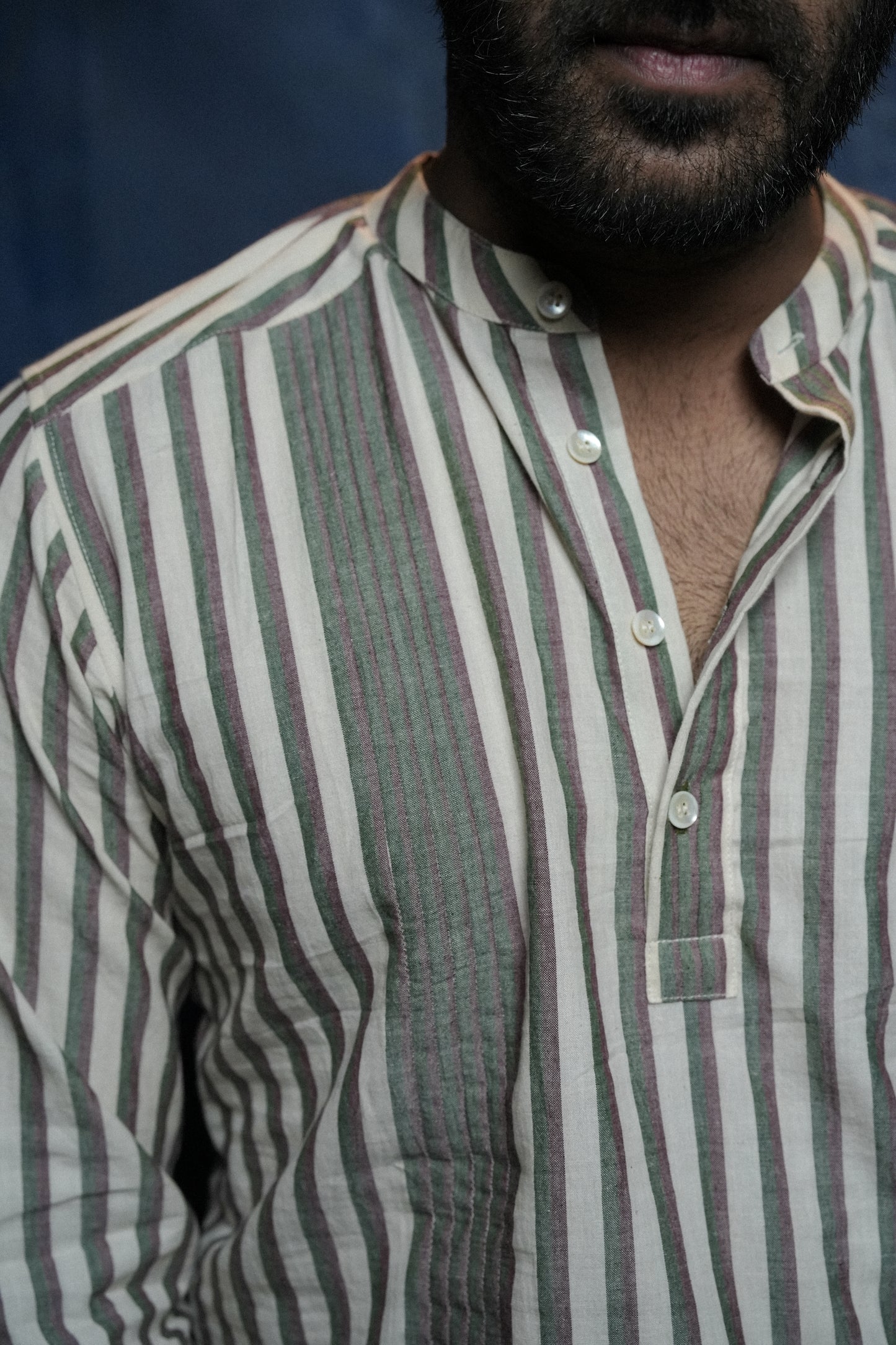 Handwoven Striped Pinto Kurta