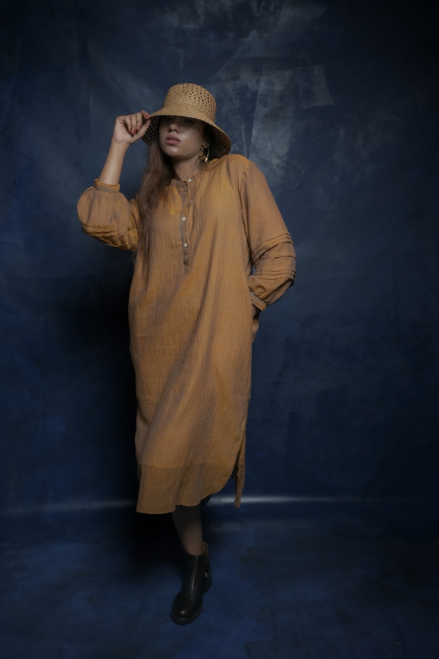 Handwoven Bella Tunic- Golden Yellow