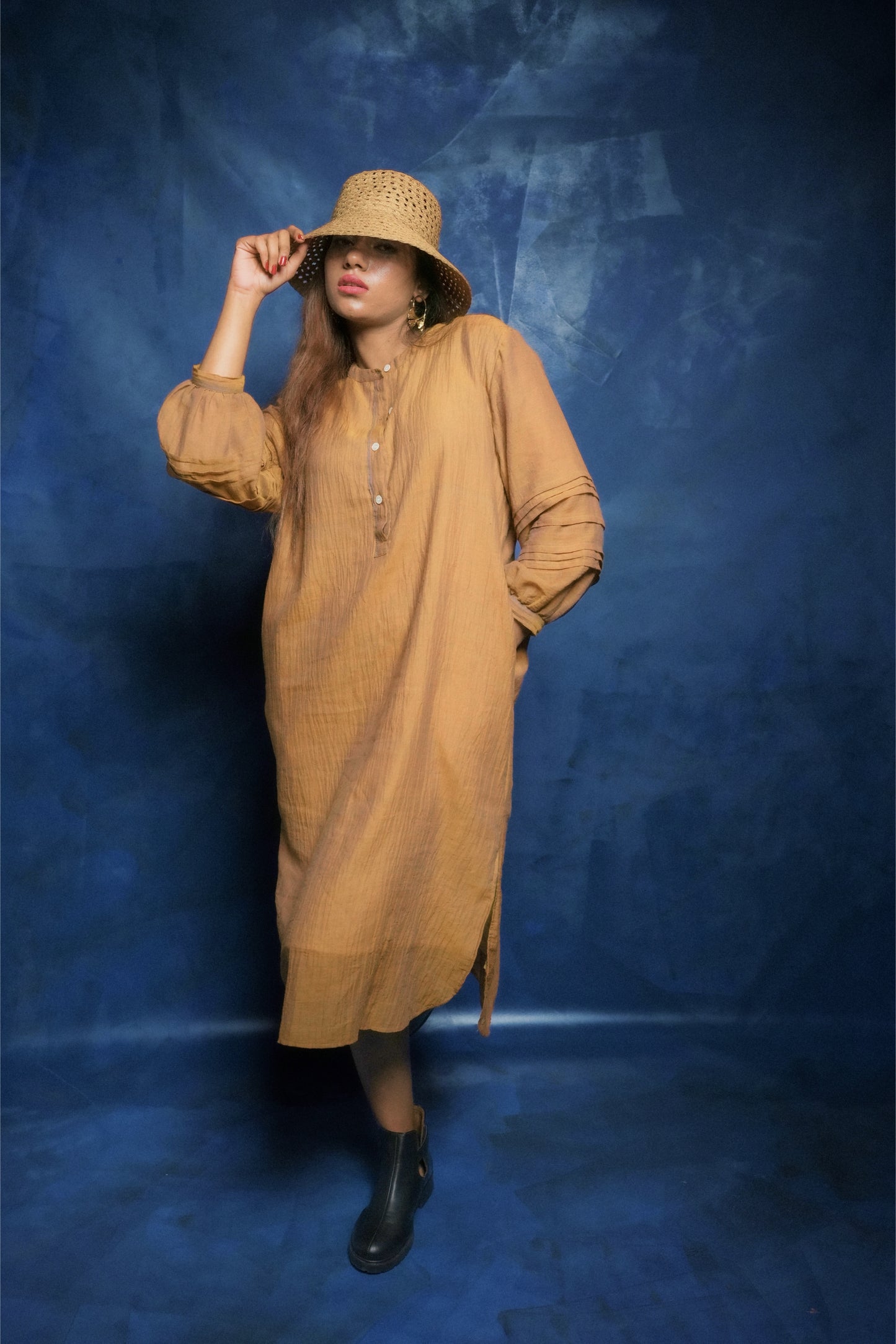 Handwoven Bella Tunic- Golden Yellow