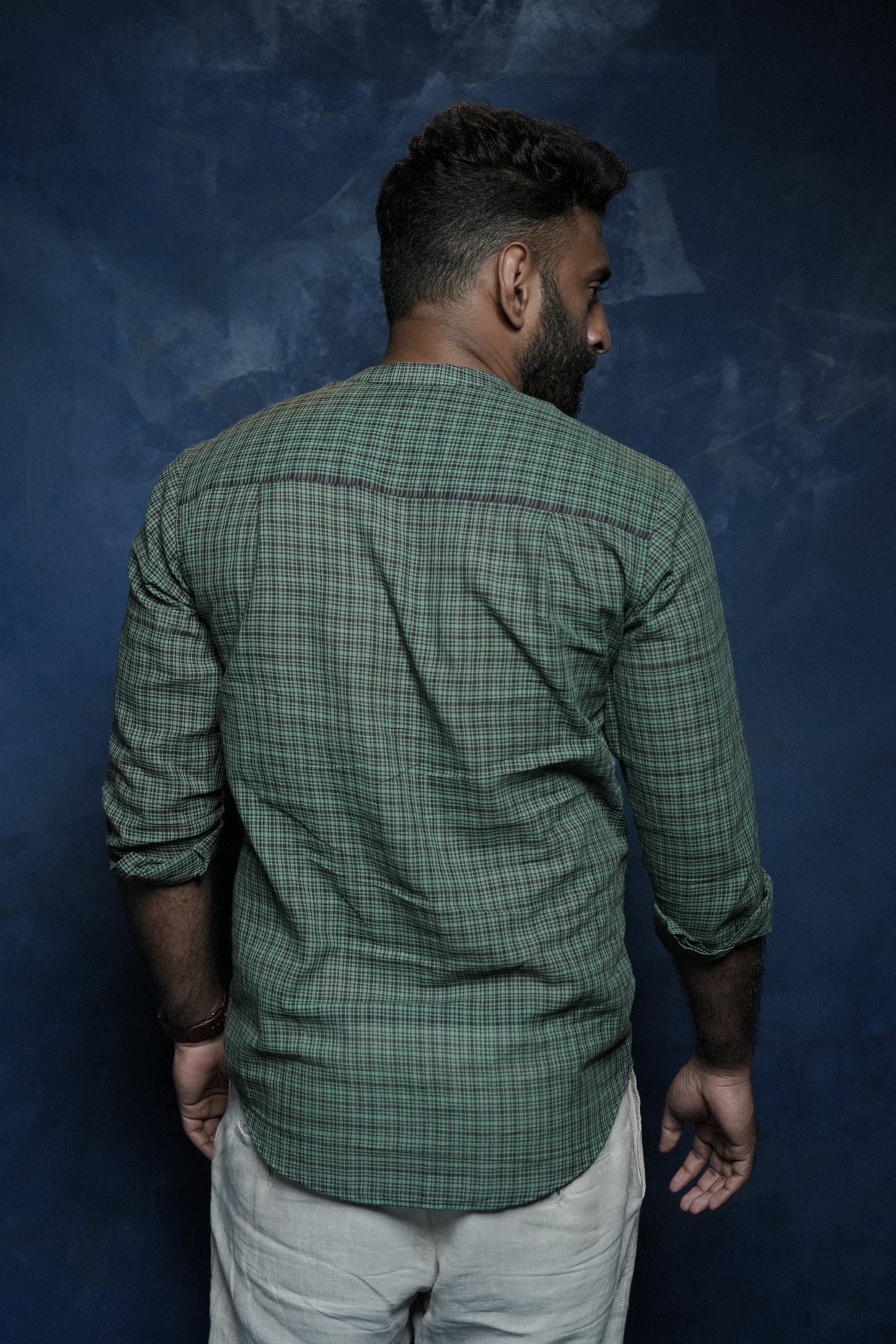 Handwoven Checkered Enzo- Green