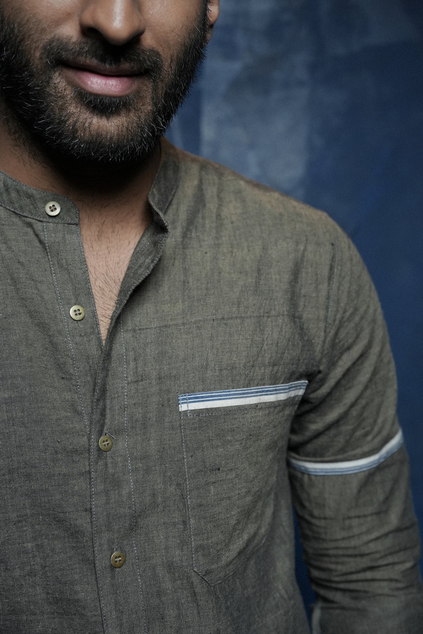 Handwoven Plato Shirt- Grey