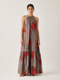 Esther Dress- Grey Poppy