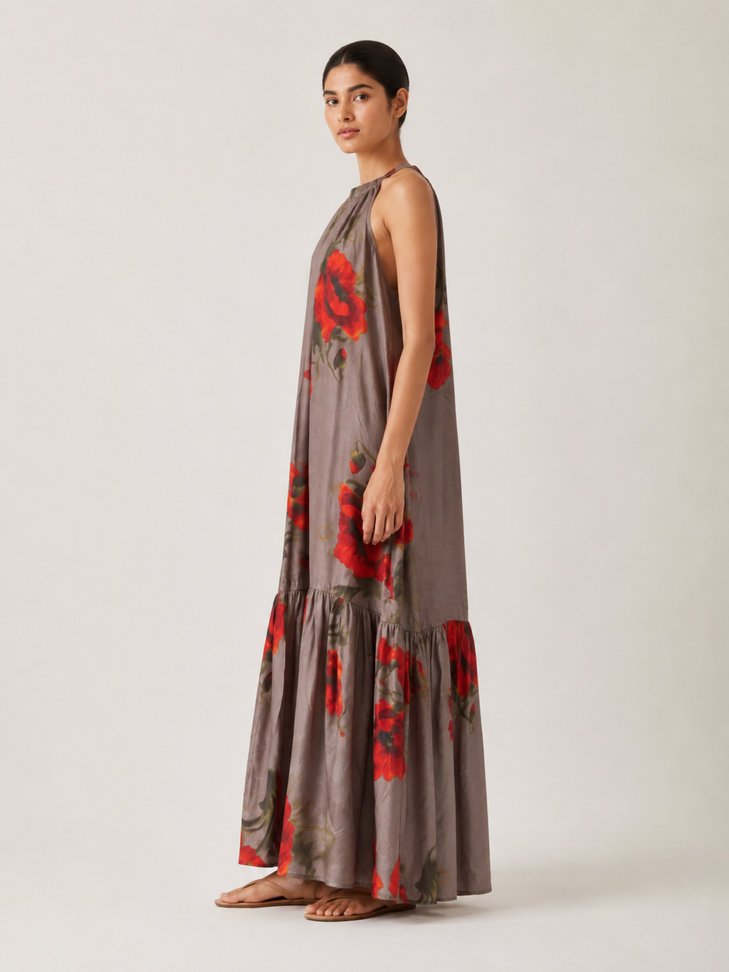 Esther Dress- Grey Poppy