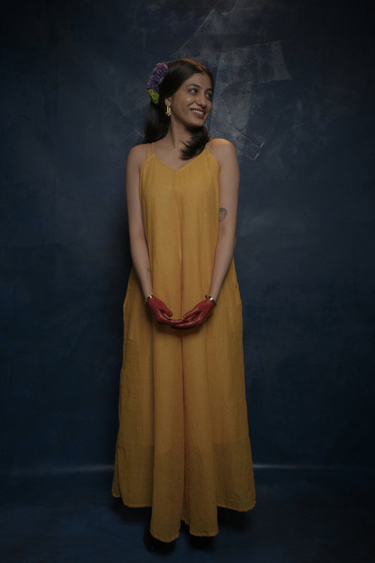 Handwoven Juliet Dress- Yellow