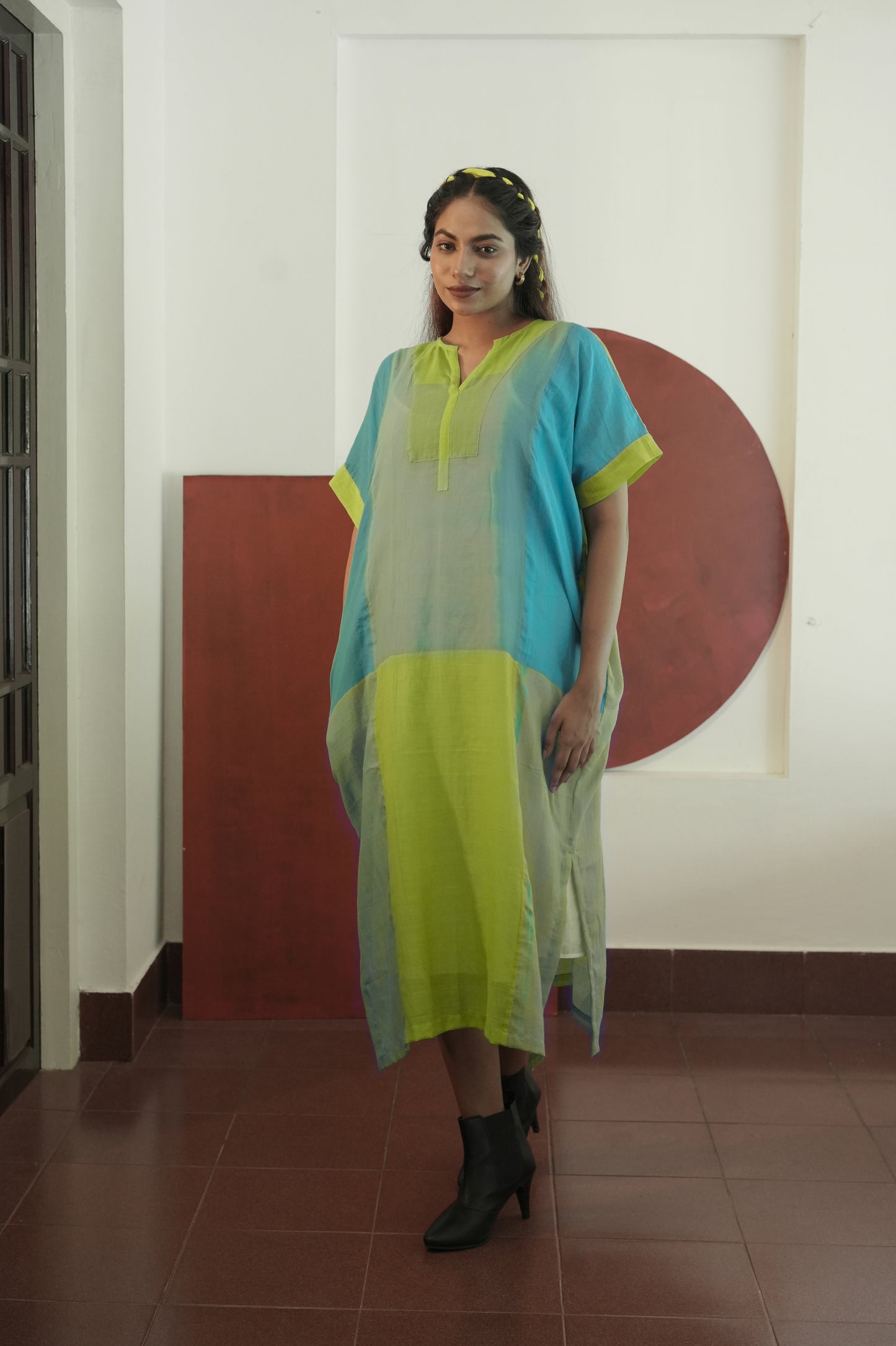 Handwoven Clara Kaftan- Blue