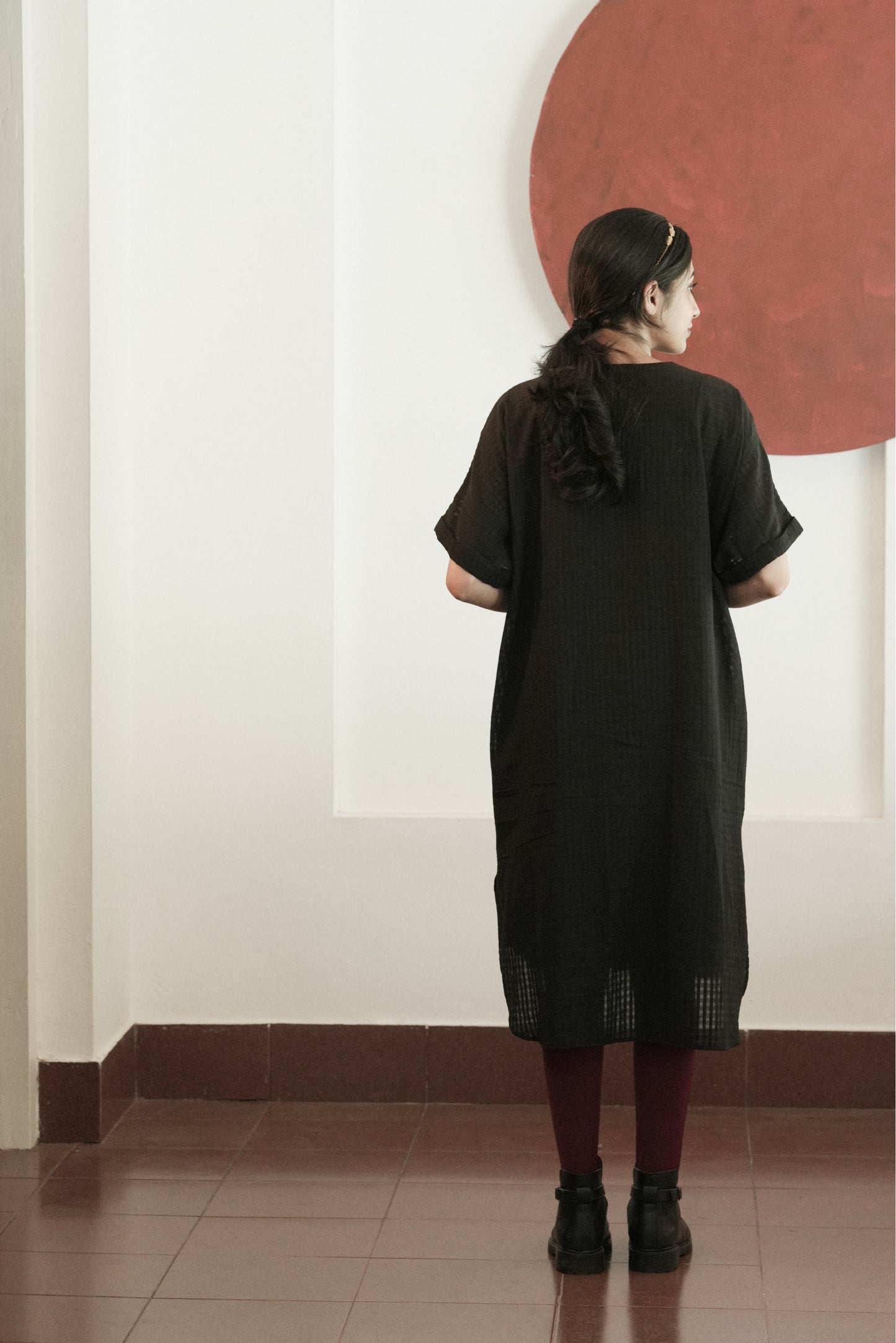 Handwoven Jane Dress- Black