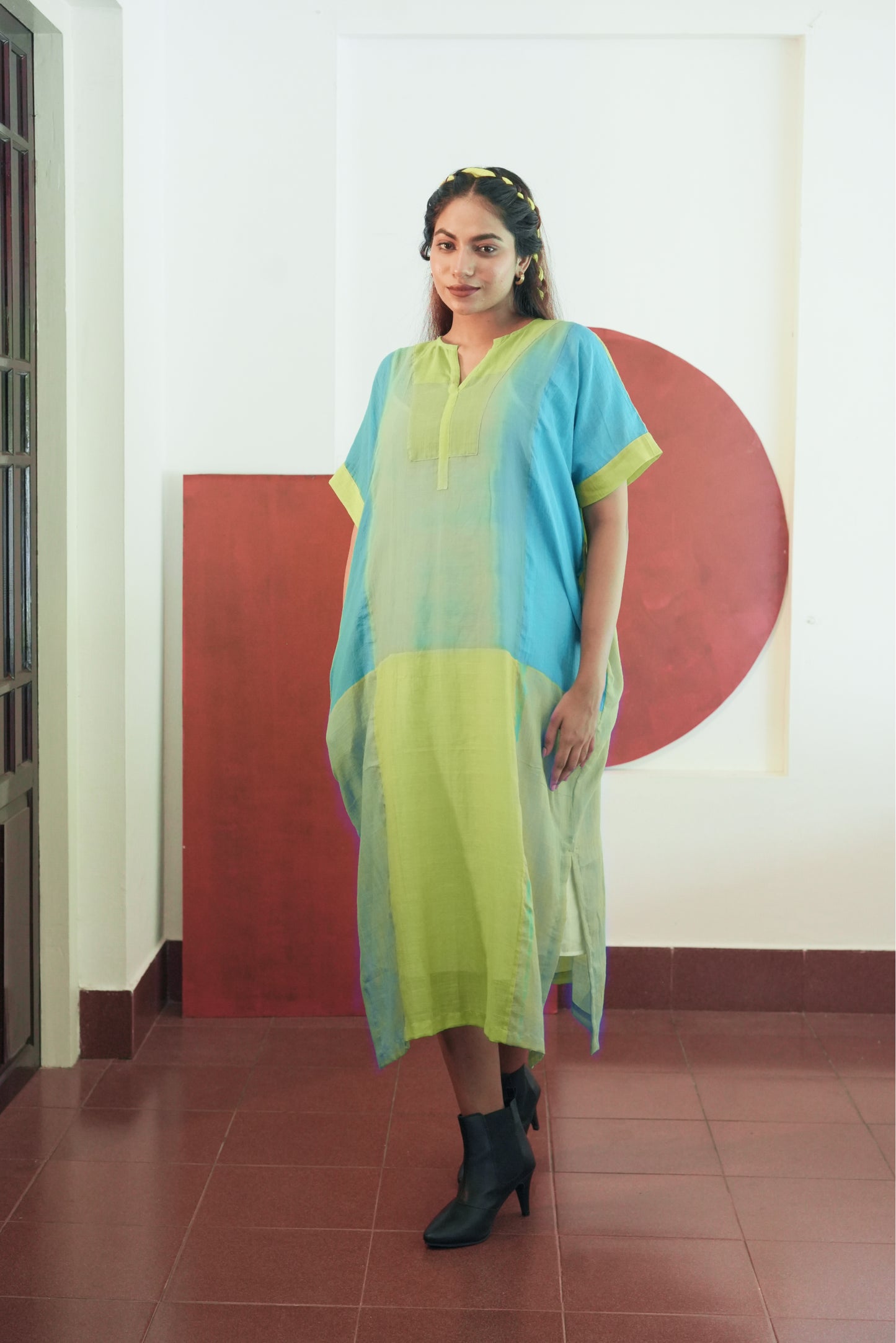 Handwoven Clara Kaftan- Blue