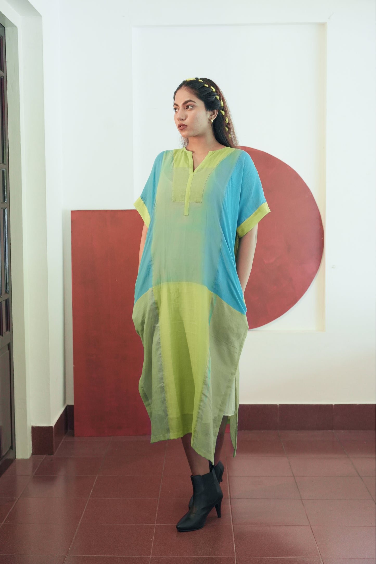 Handwoven Clara Kaftan- Blue