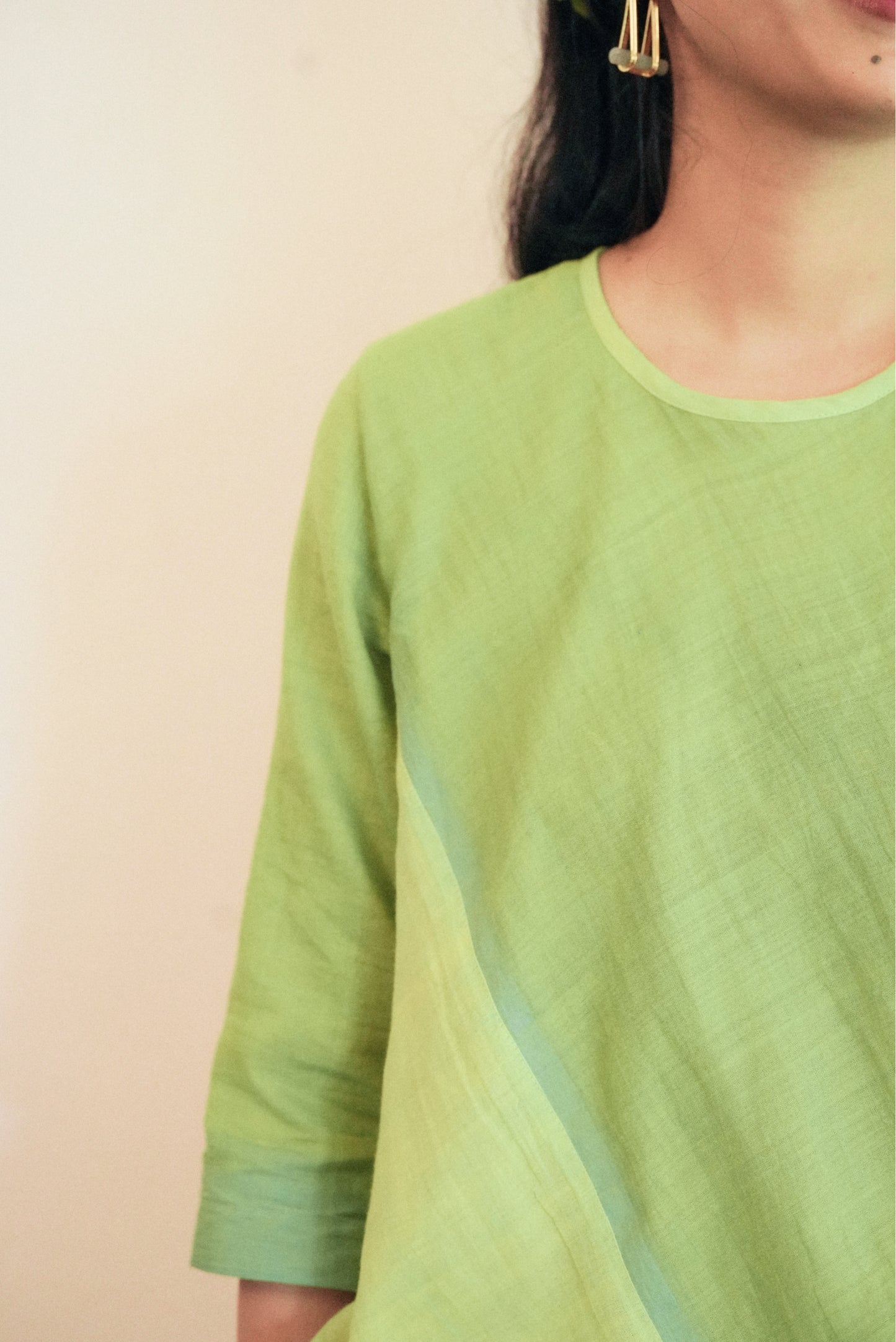 Handwoven Nora Dress- Green