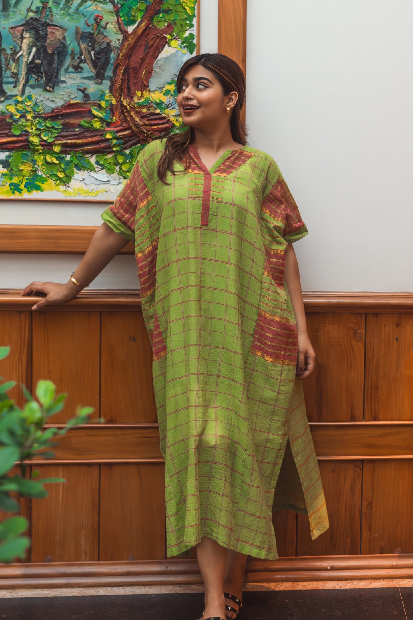 Handwoven Zari Clara Kaftan