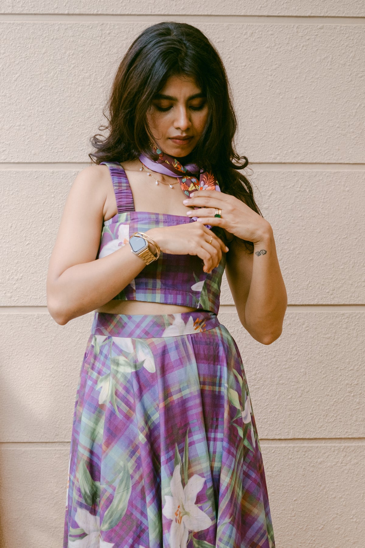 Alice Top and Zen Skirt- Violet Plaid