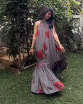 Esther Dress- Grey Poppy